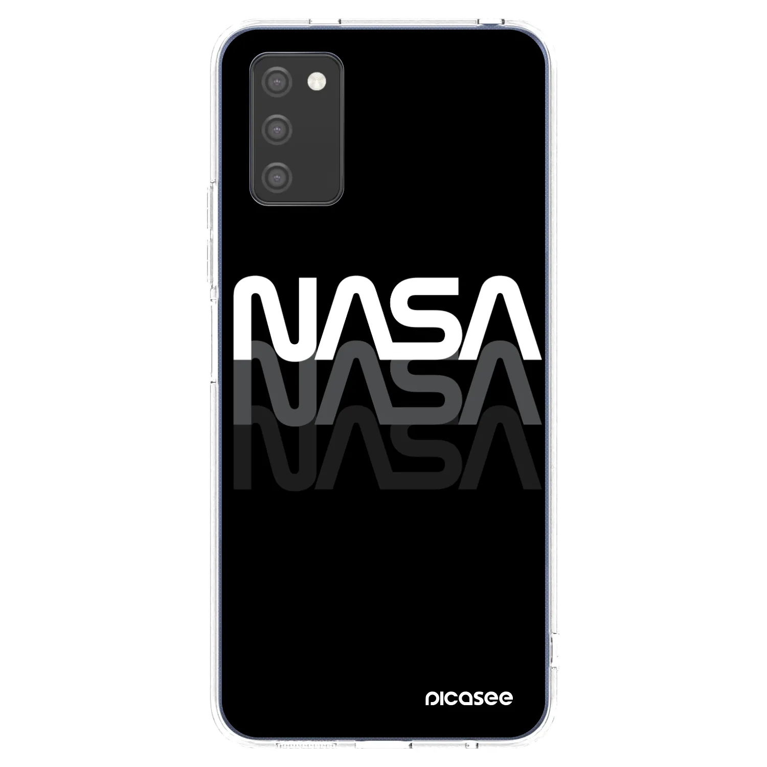 Picasee Samsung Galaxy A02s A025G Hülle - Transparentes Silikon - NASA Triple