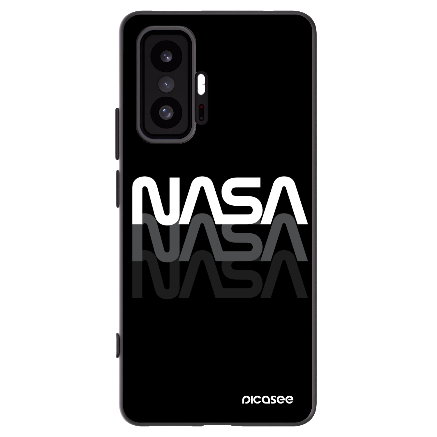 Picasee Xiaomi 11T Pro Hülle - Schwarzes Silikon - NASA Triple