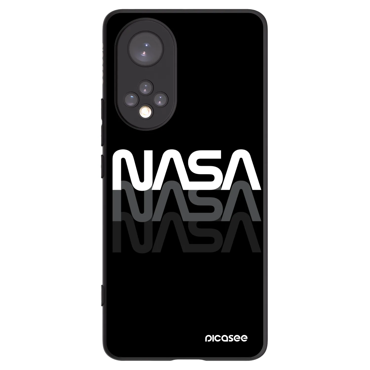 Picasee Huawei Nova 9 Hülle - Schwarzes Silikon - NASA Triple