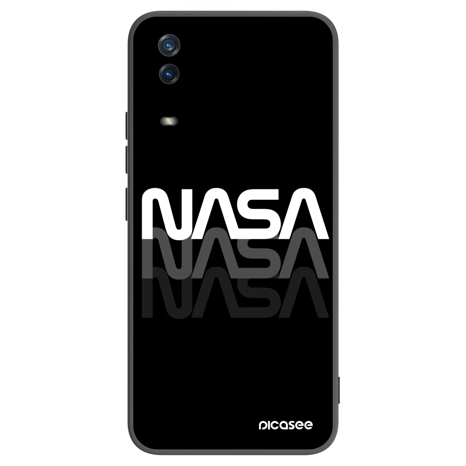 Picasee Vivo Y11s Hülle - Schwarzes Silikon - NASA Triple