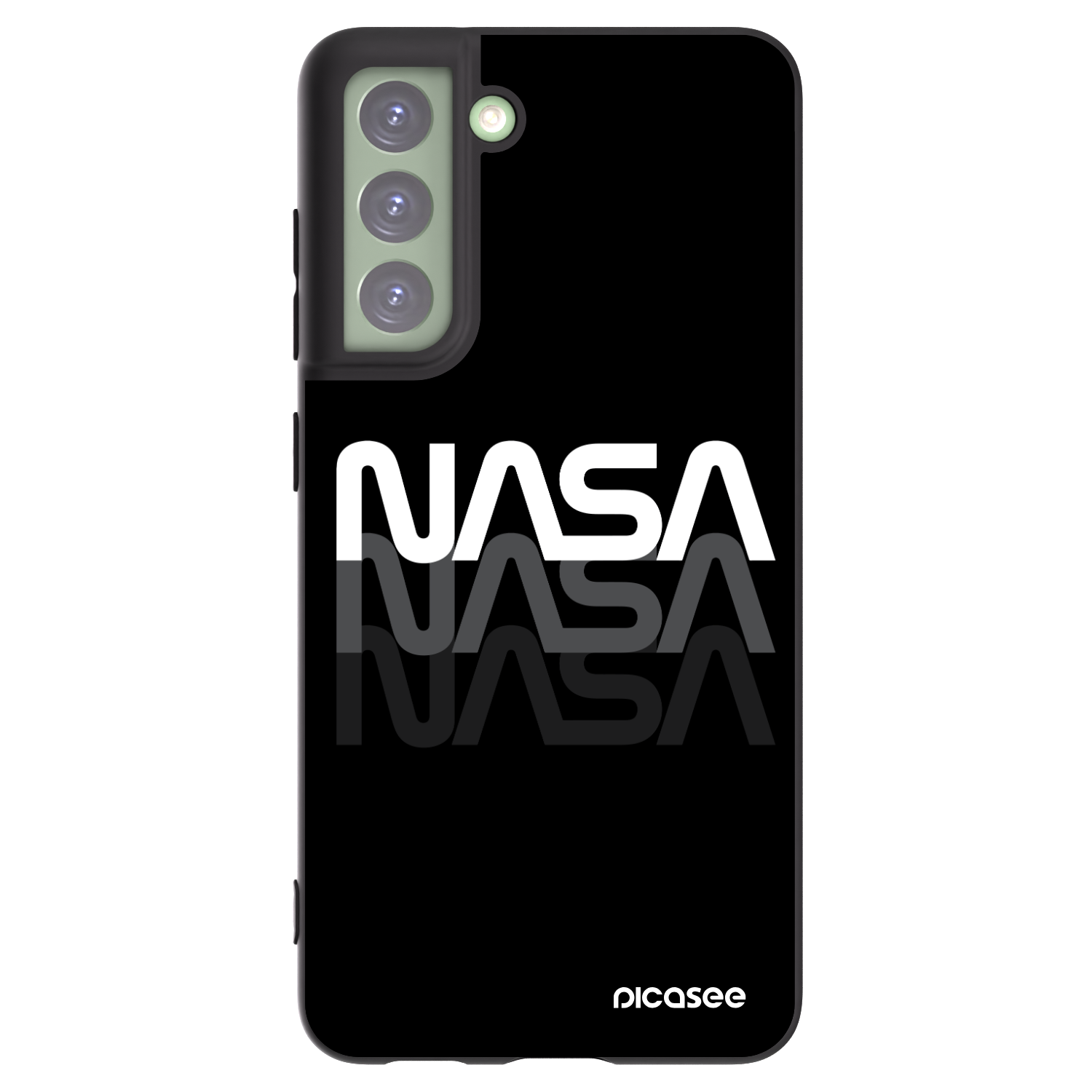 Picasee Samsung Galaxy S21 FE 5G Hülle - Schwarzes Silikon - NASA Triple