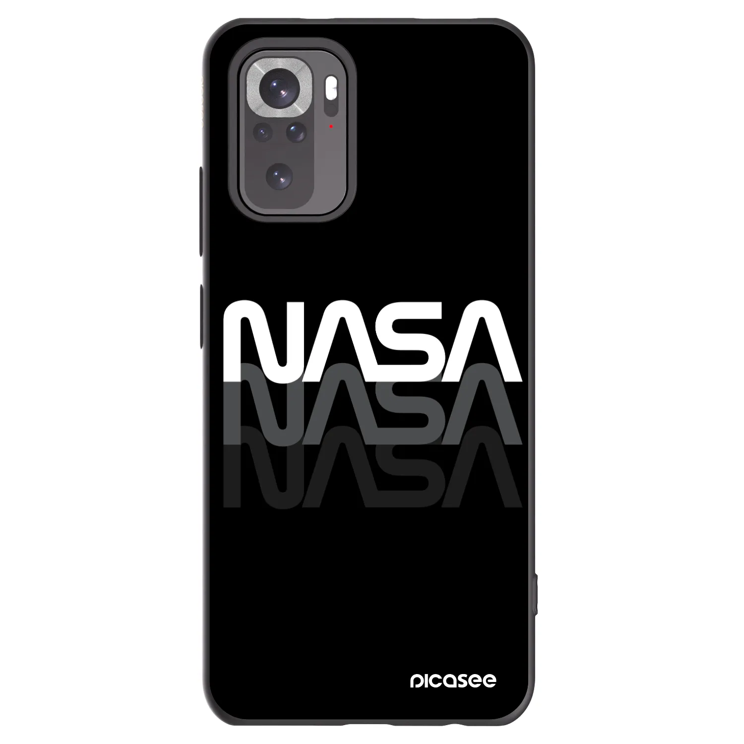 Picasee Xiaomi Redmi Note 11S 4G Hülle - Schwarzes Silikon - NASA Triple