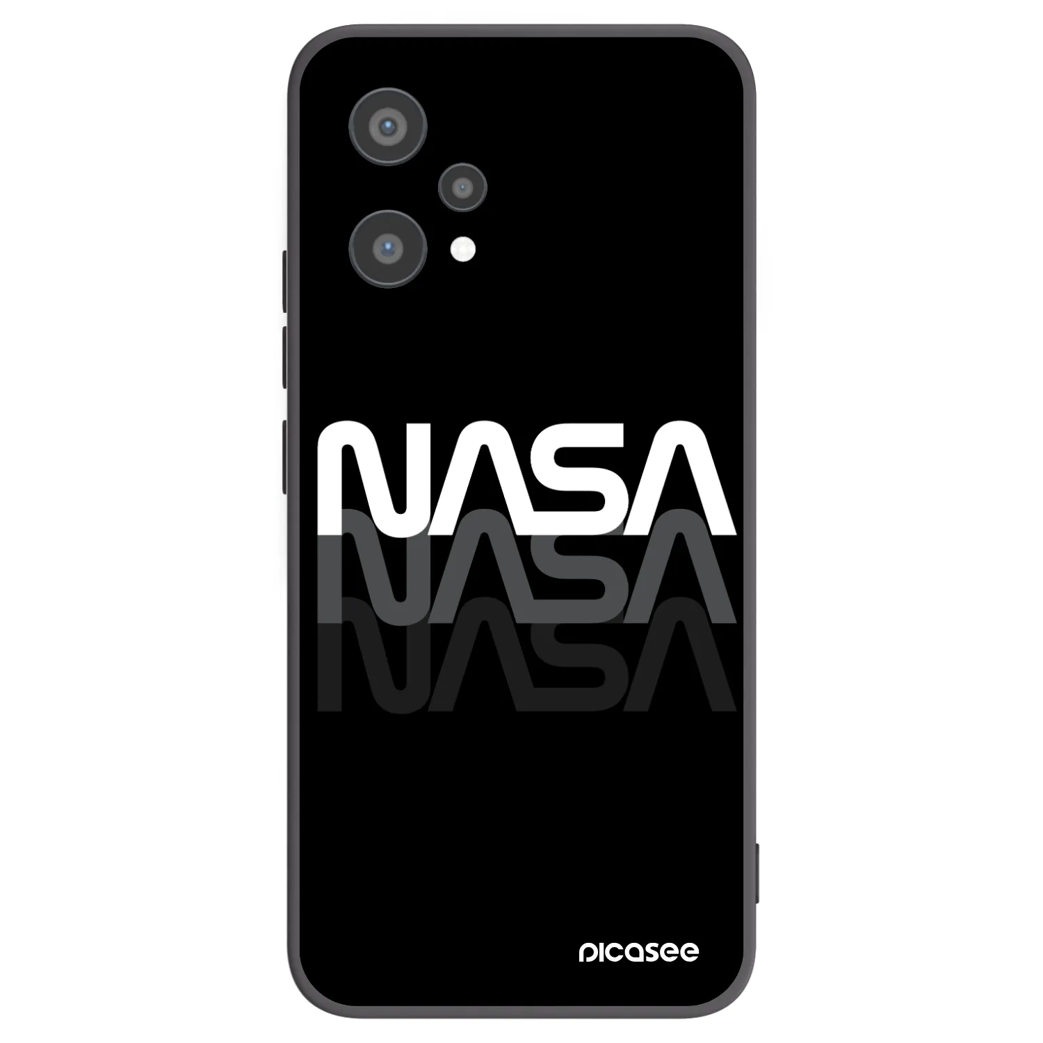 Picasee Realme 9 Pro 5G Hülle - Schwarzes Silikon - NASA Triple