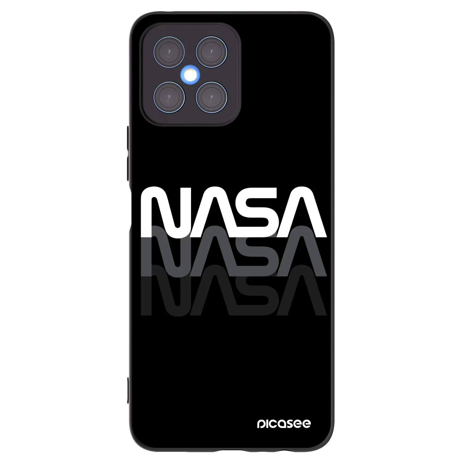 Picasee Honor X8 4G Hülle - Schwarzes Silikon - NASA Triple