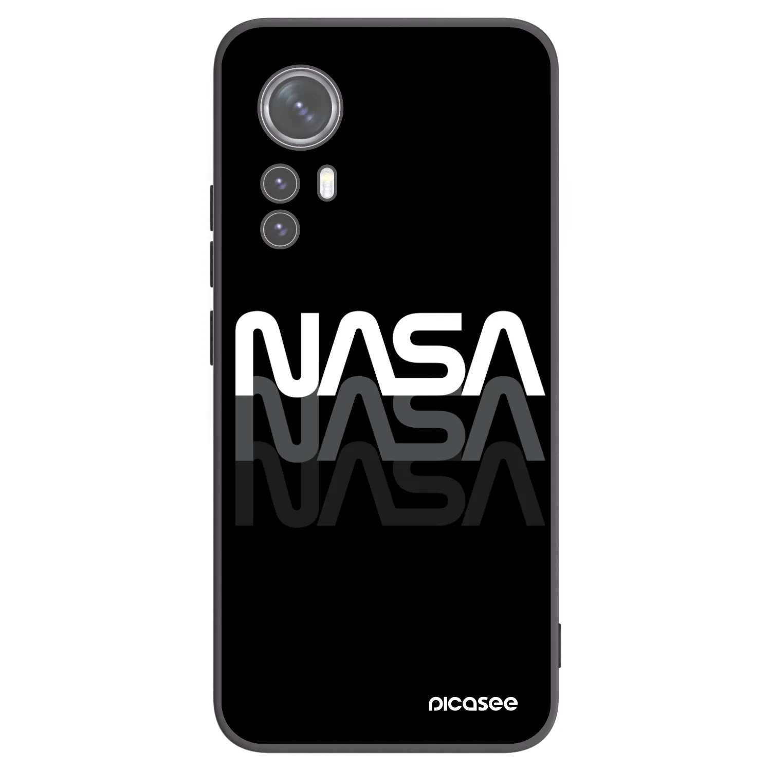 Picasee Xiaomi 12X Hülle - Schwarzes Silikon - NASA Triple