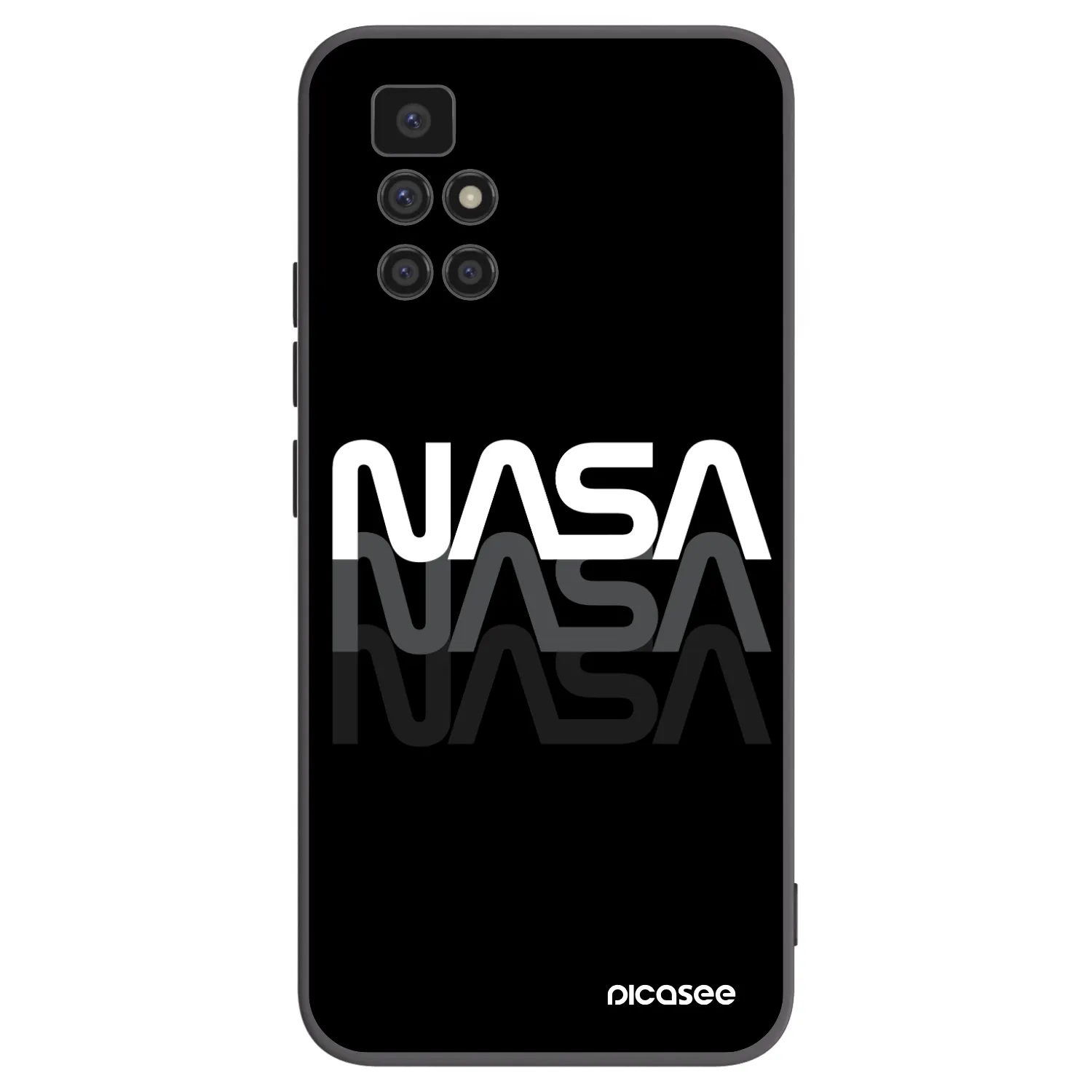 Picasee Xiaomi Redmi 10 (2022) Hülle - Schwarzes Silikon - NASA Triple