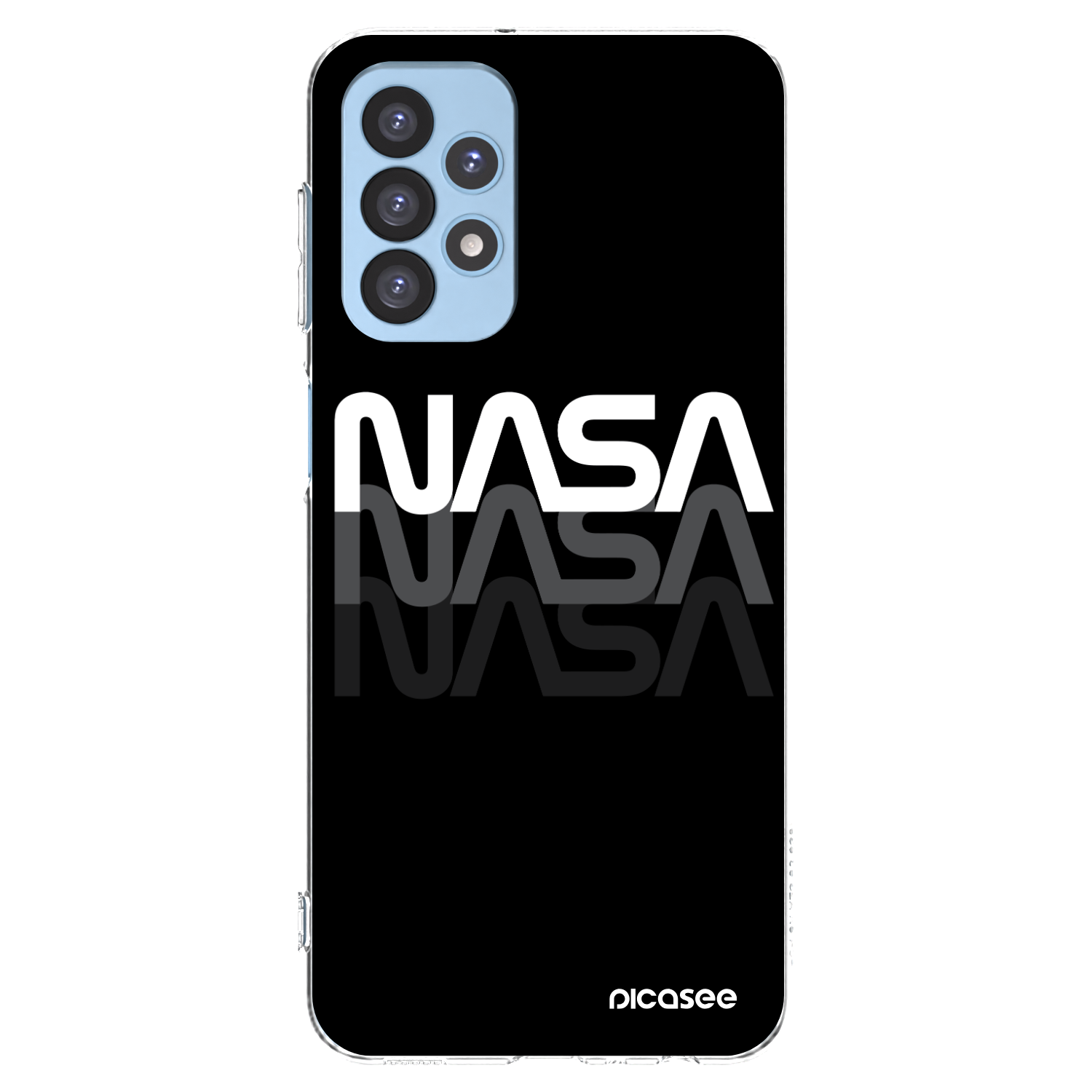 Picasee Samsung Galaxy A23 A235F 4G Hülle - Transparentes Silikon - NASA Triple