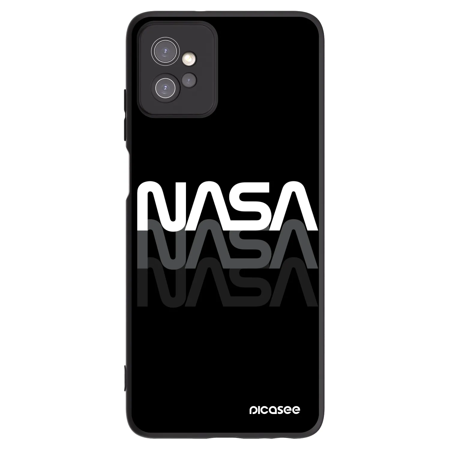 Picasee Motorola Moto G32 Hülle - Schwarzes Silikon - NASA Triple