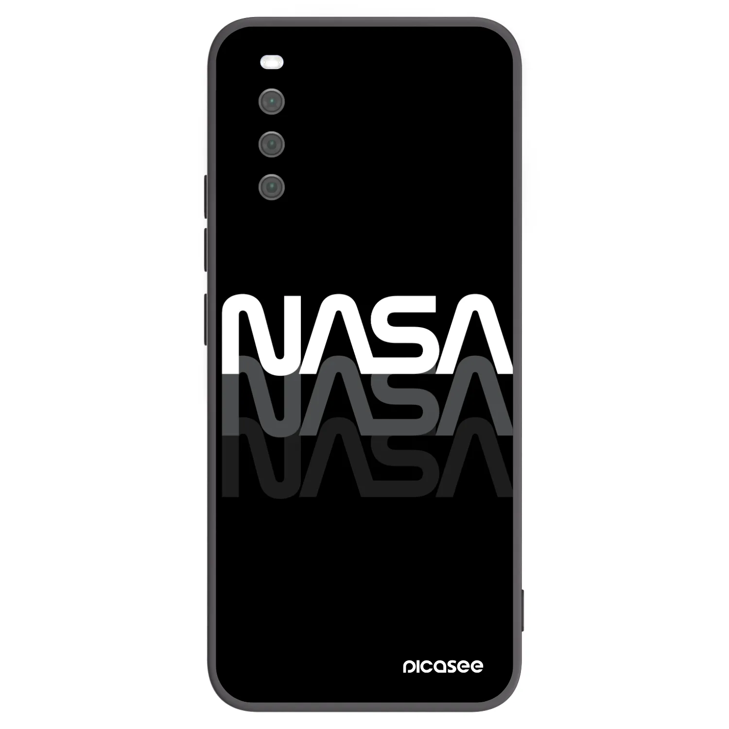 Picasee Sony Xperia 10 III Hülle - Schwarzes Silikon - NASA Triple
