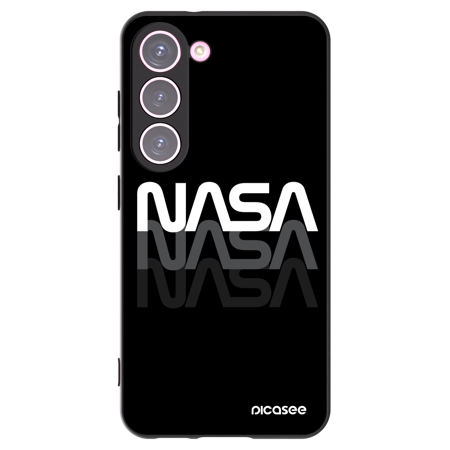Picasee Samsung Galaxy S23 5G Hülle - Schwarzes Silikon - NASA Triple