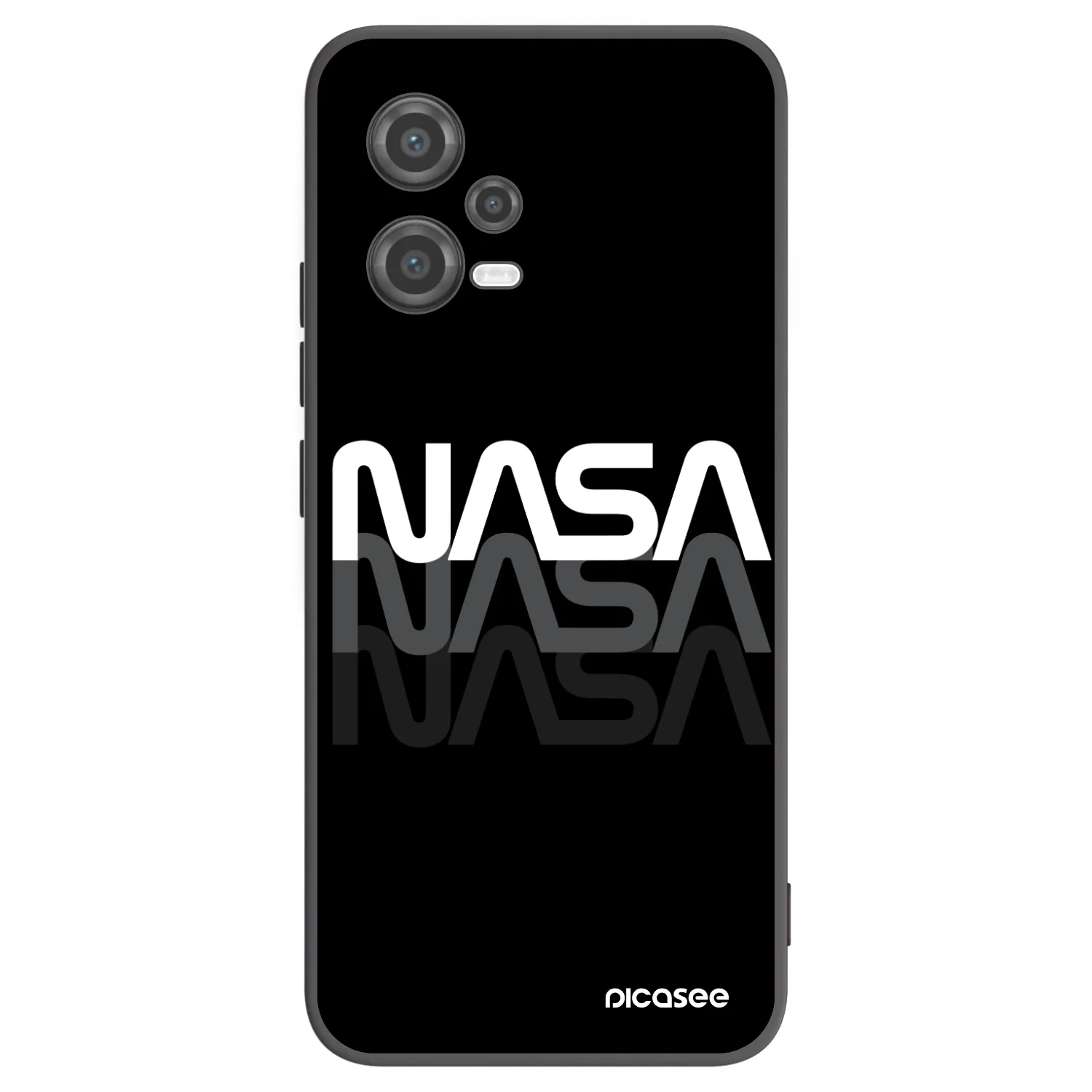 Picasee Xiaomi Poco X5 Hülle - Schwarzes Silikon - NASA Triple