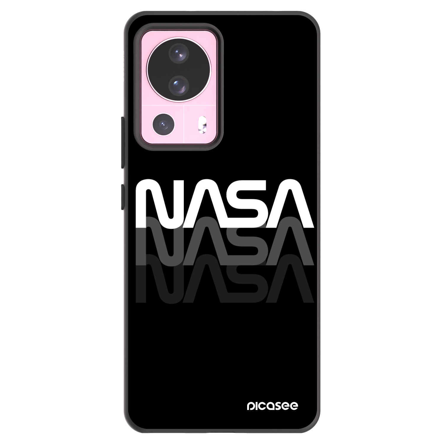 Picasee Xiaomi 13 Lite Hülle - Schwarzes Silikon - NASA Triple