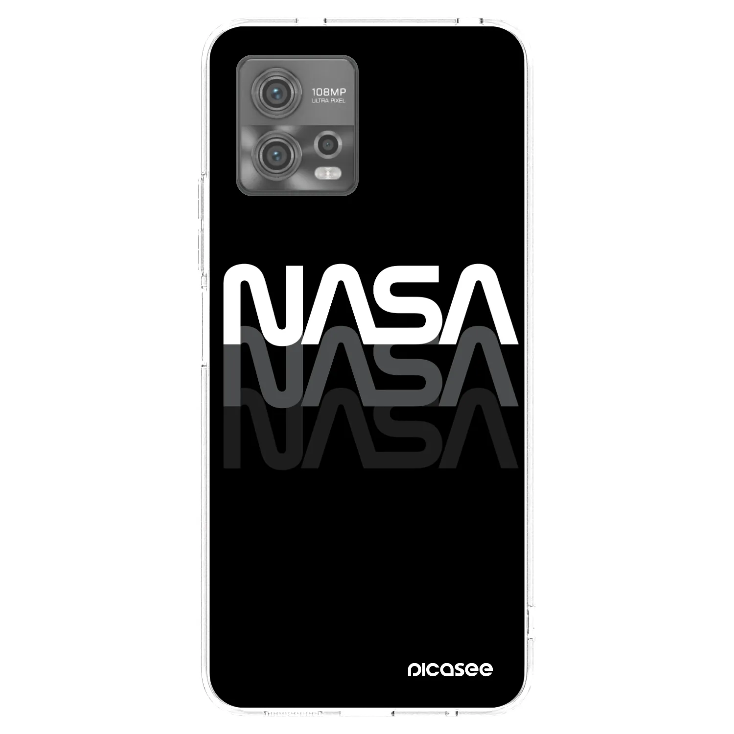 Picasee Motorola Moto G72 Hülle - Transparentes Silikon - NASA Triple