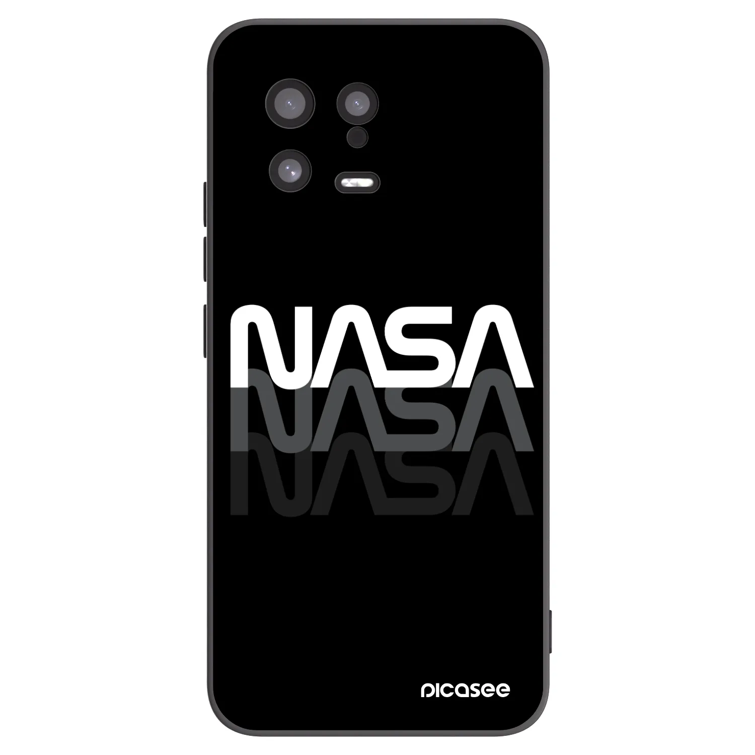 Picasee Xiaomi 13 Hülle - Schwarzes Silikon - NASA Triple