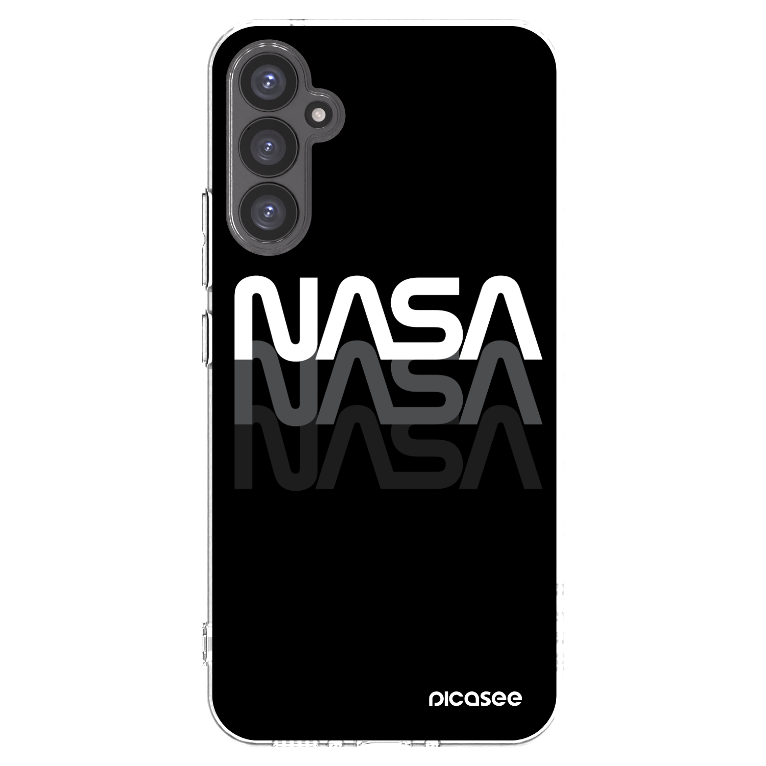 Picasee Samsung Galaxy A34 5G A346B Hülle - Transparentes Silikon - NASA Triple