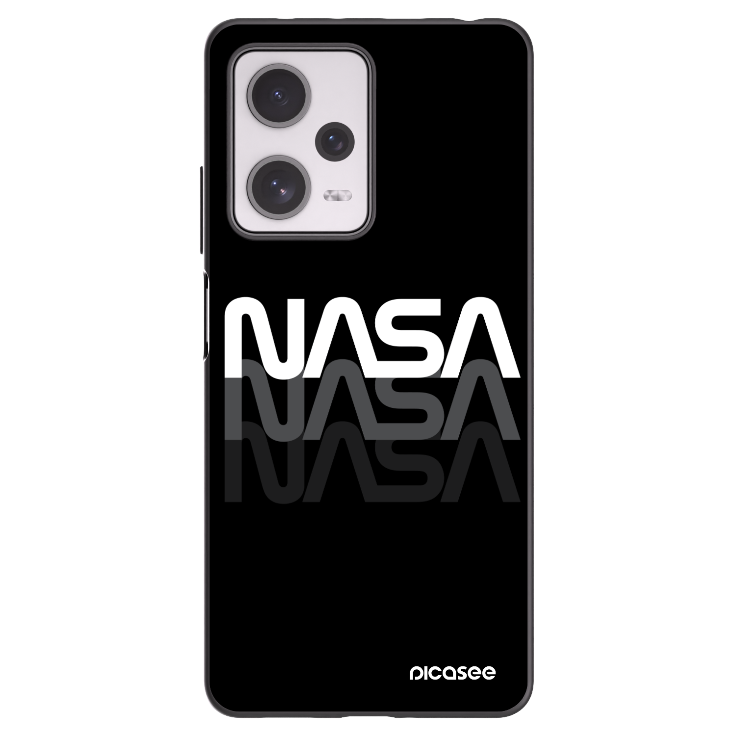 Picasee Xiaomi Redmi Note 12 Pro+ 5G Hülle - Schwarzes Silikon - NASA Triple