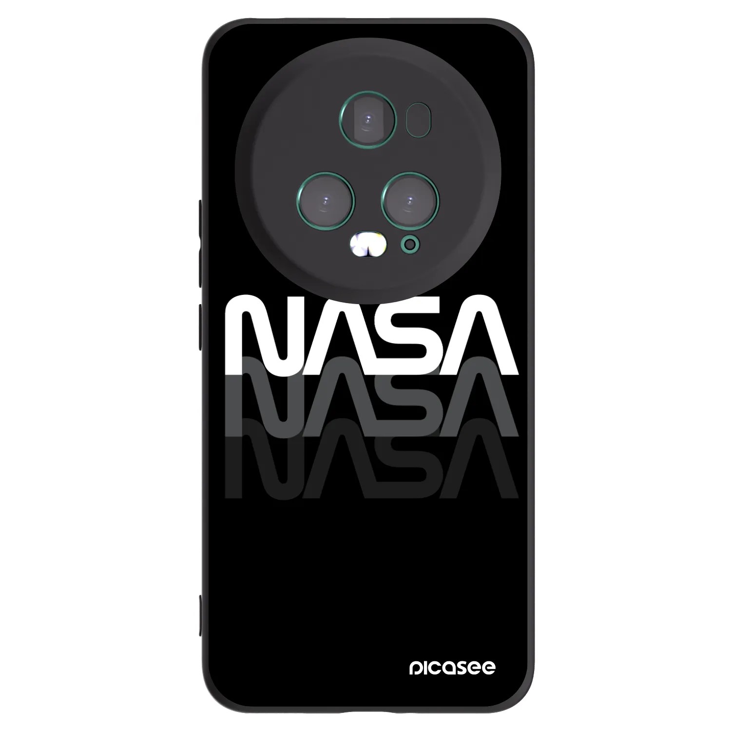 Picasee Honor Magic5 Pro Hülle - Schwarzes Silikon - NASA Triple