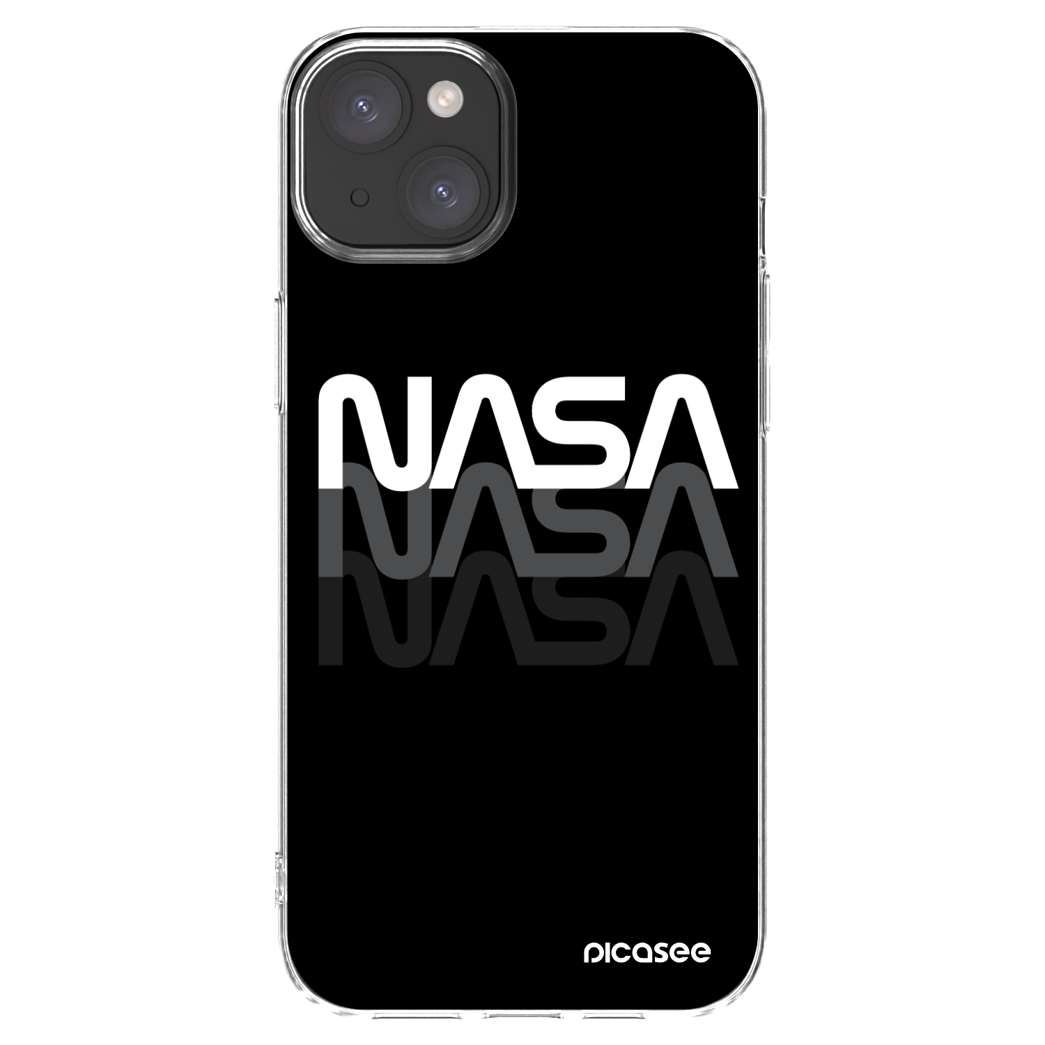 Picasee Apple iPhone 15 Plus Hülle - Transparentes Silikon - NASA Triple
