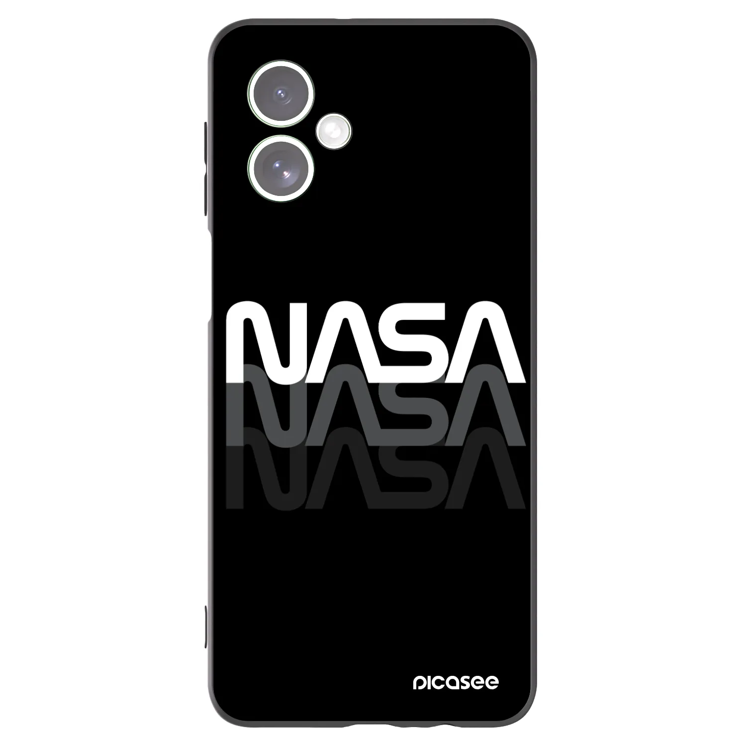 Picasee Motorola Moto G54 5G Hülle - Schwarzes Silikon - NASA Triple