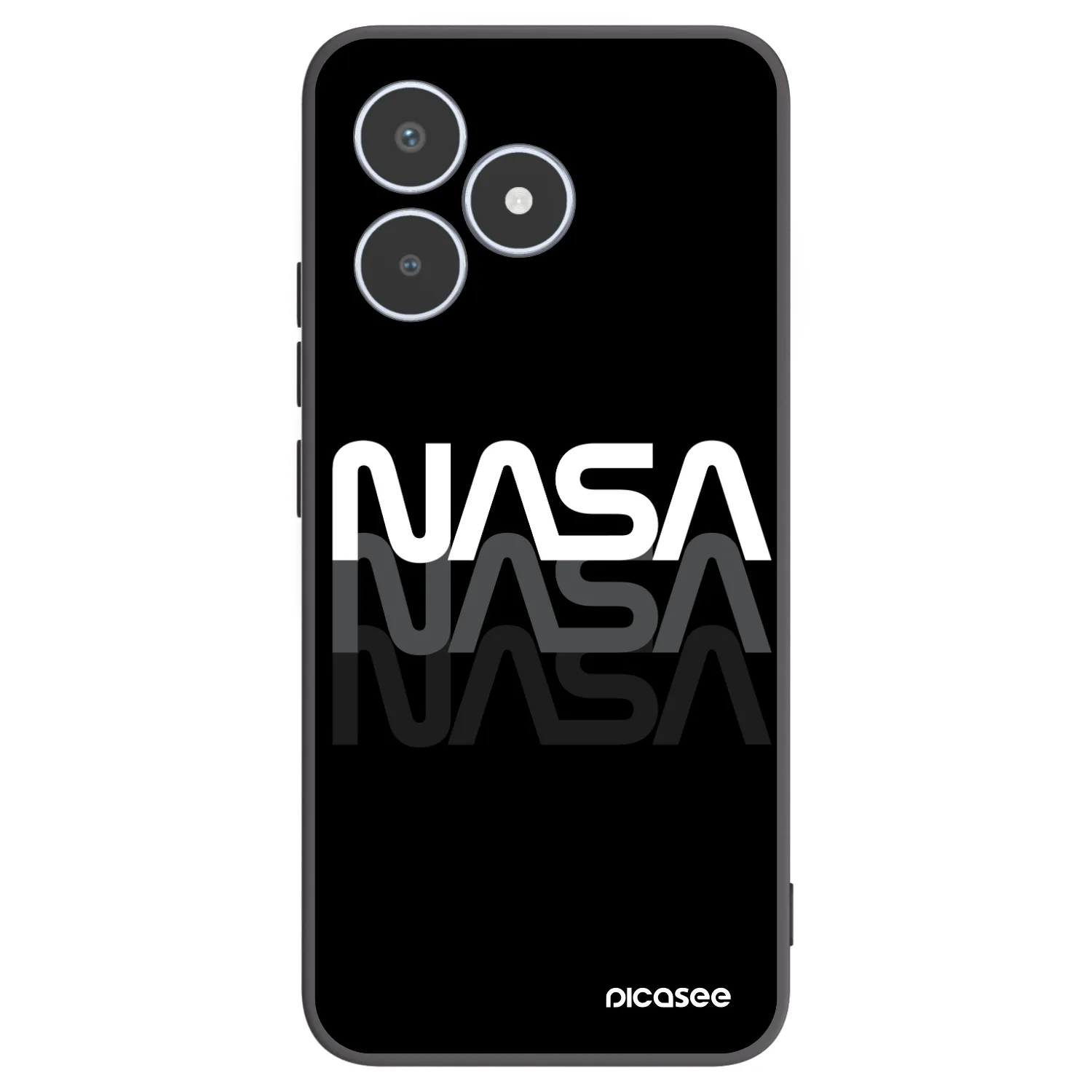 Picasee Realme C53 Hülle - Schwarzes Silikon - NASA Triple