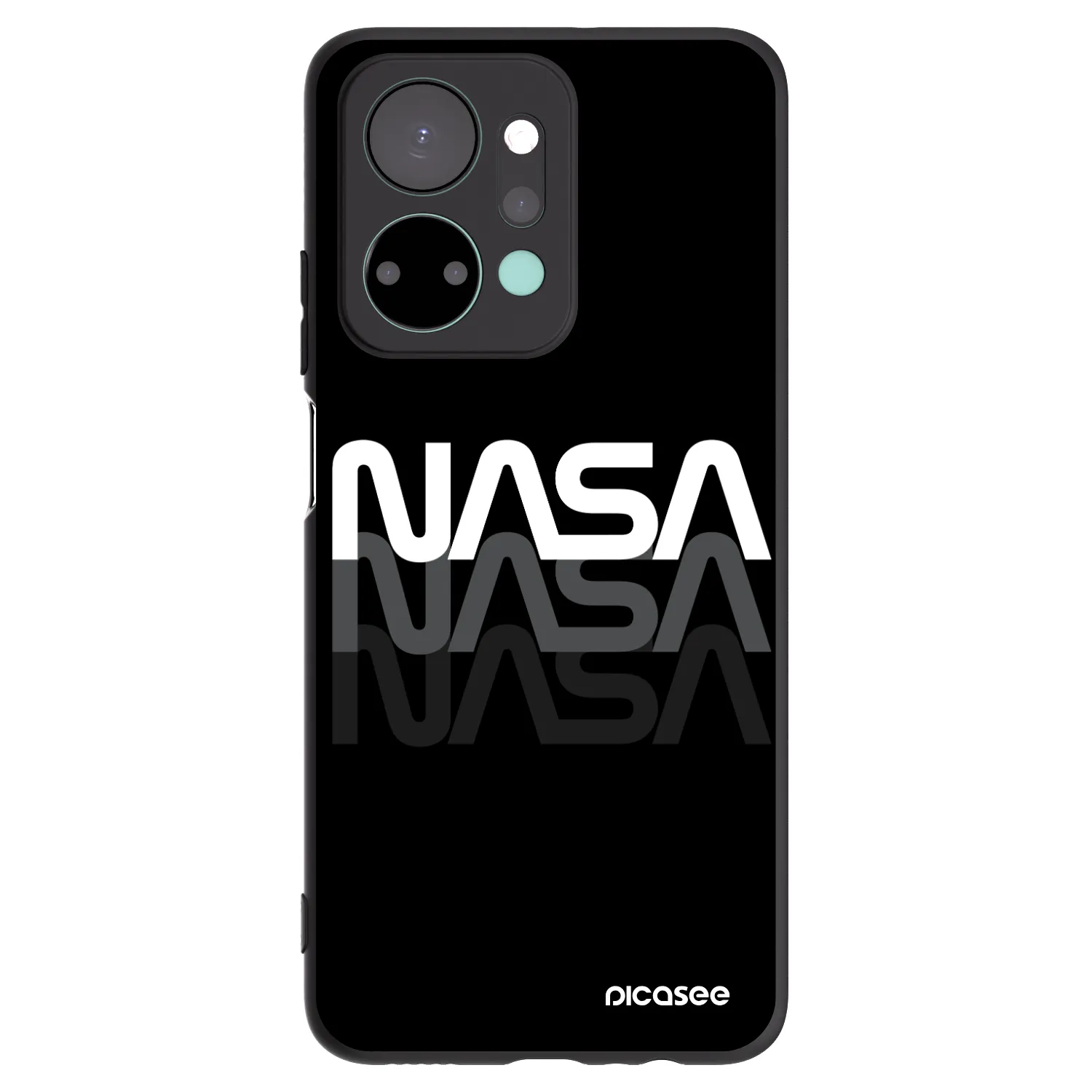 Picasee Honor X7a Hülle - Schwarzes Silikon - NASA Triple