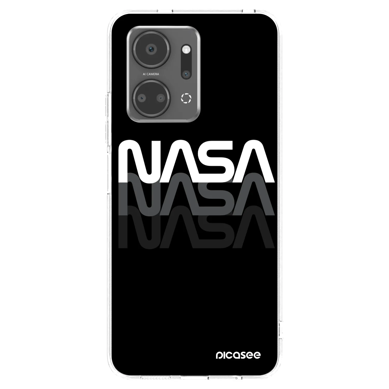 Picasee Honor X7a Hülle - Transparentes Silikon - NASA Triple