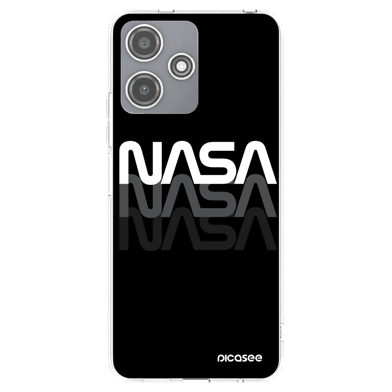 Picasee Xiaomi Redmi 12 5G Hülle - Transparentes Silikon - NASA Triple