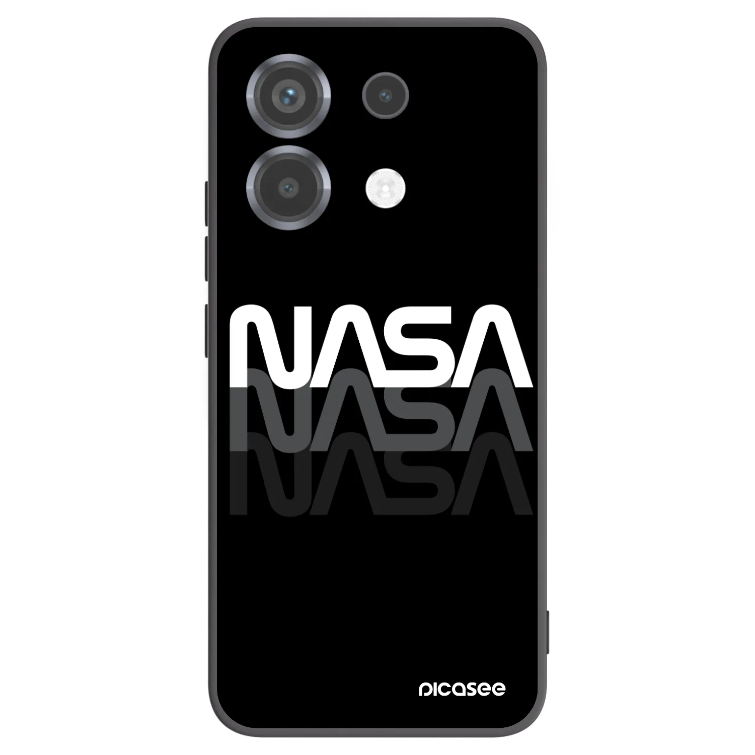 Picasee Xiaomi Poco X6 Hülle - Schwarzes Silikon - NASA Triple
