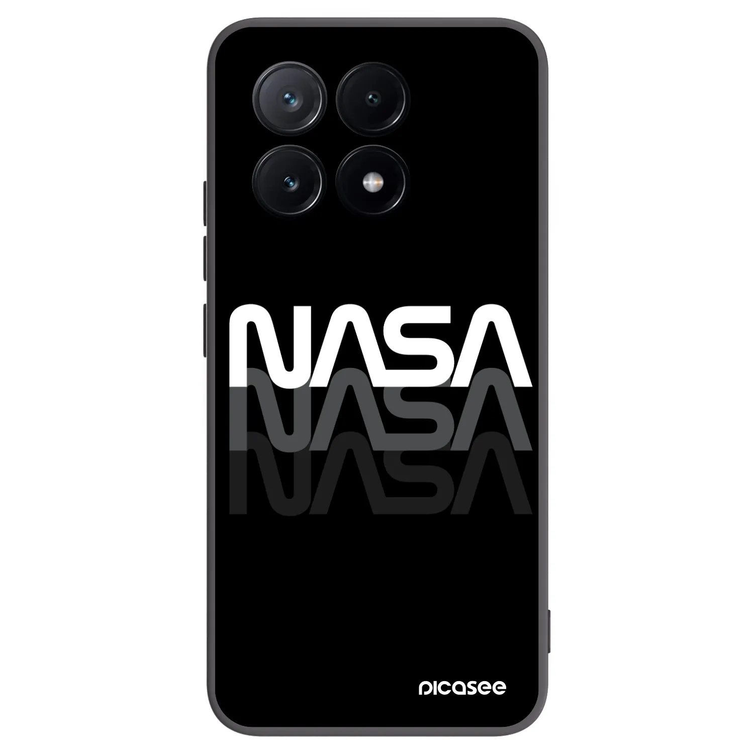 Picasee Xiaomi Poco X6 Pro Hülle - Schwarzes Silikon - NASA Triple