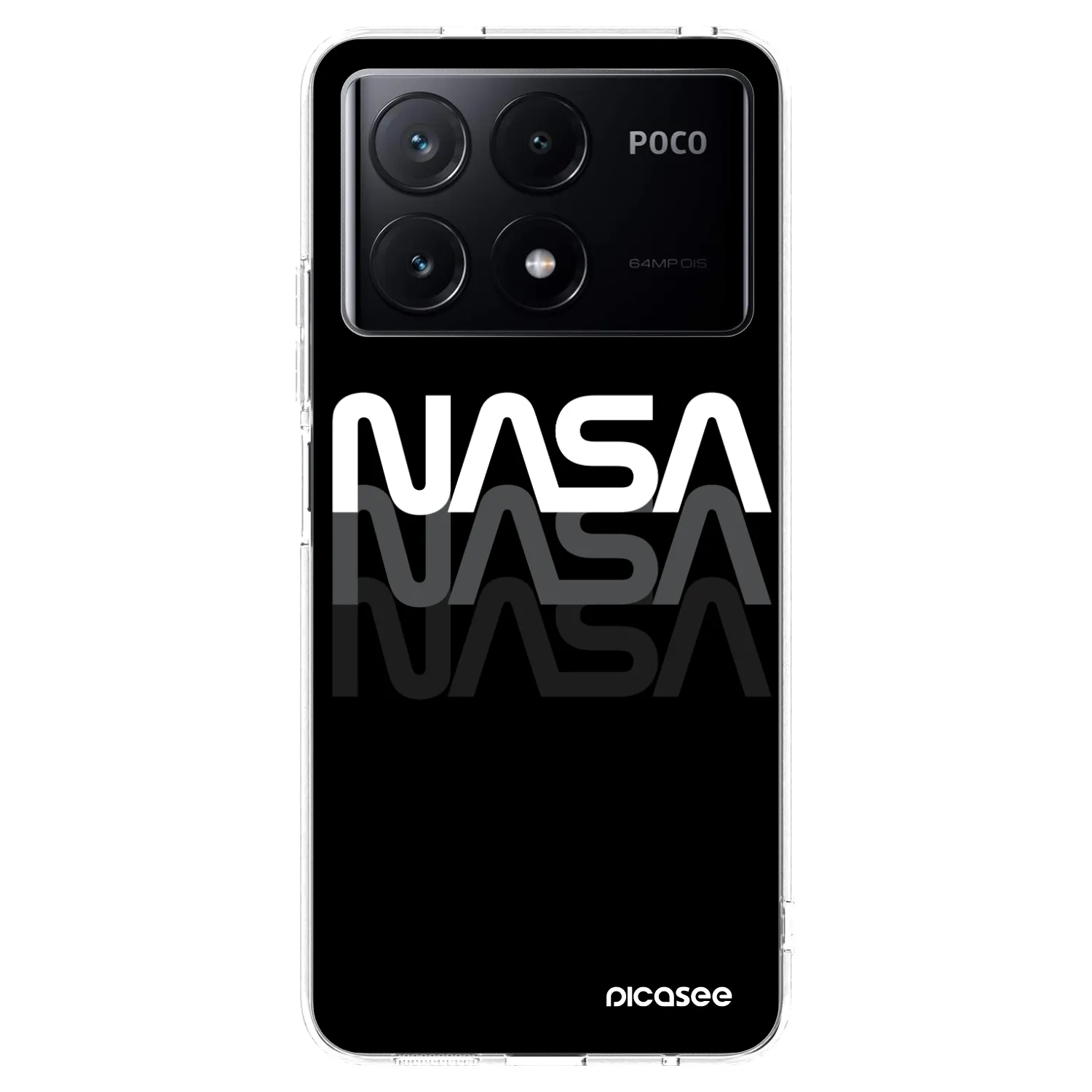 Picasee Xiaomi Poco X6 Pro Hülle - Transparentes Silikon - NASA Triple