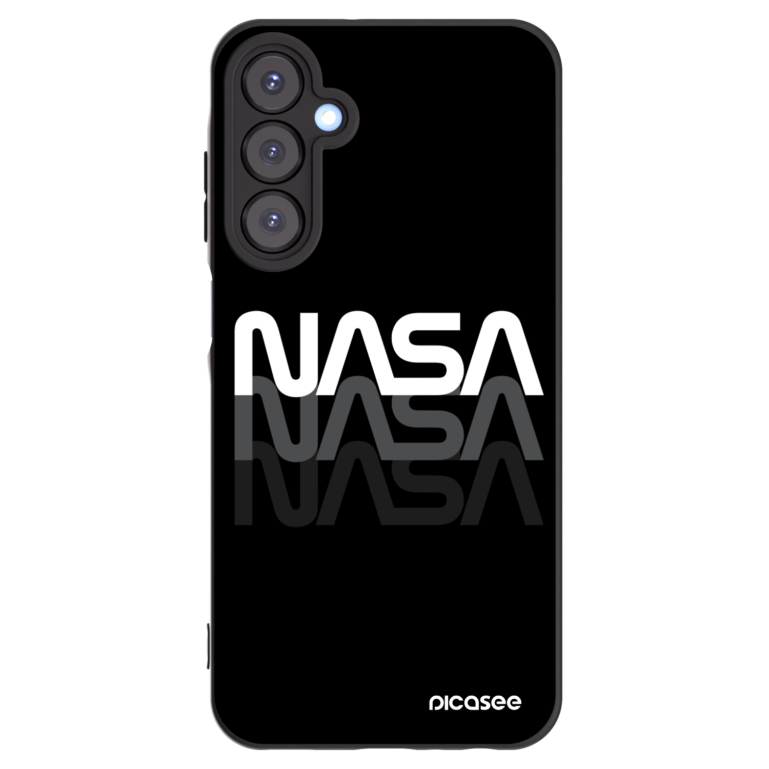 Picasee Samsung Galaxy A25 A256B 5G Hülle - Schwarzes Silikon - NASA Triple