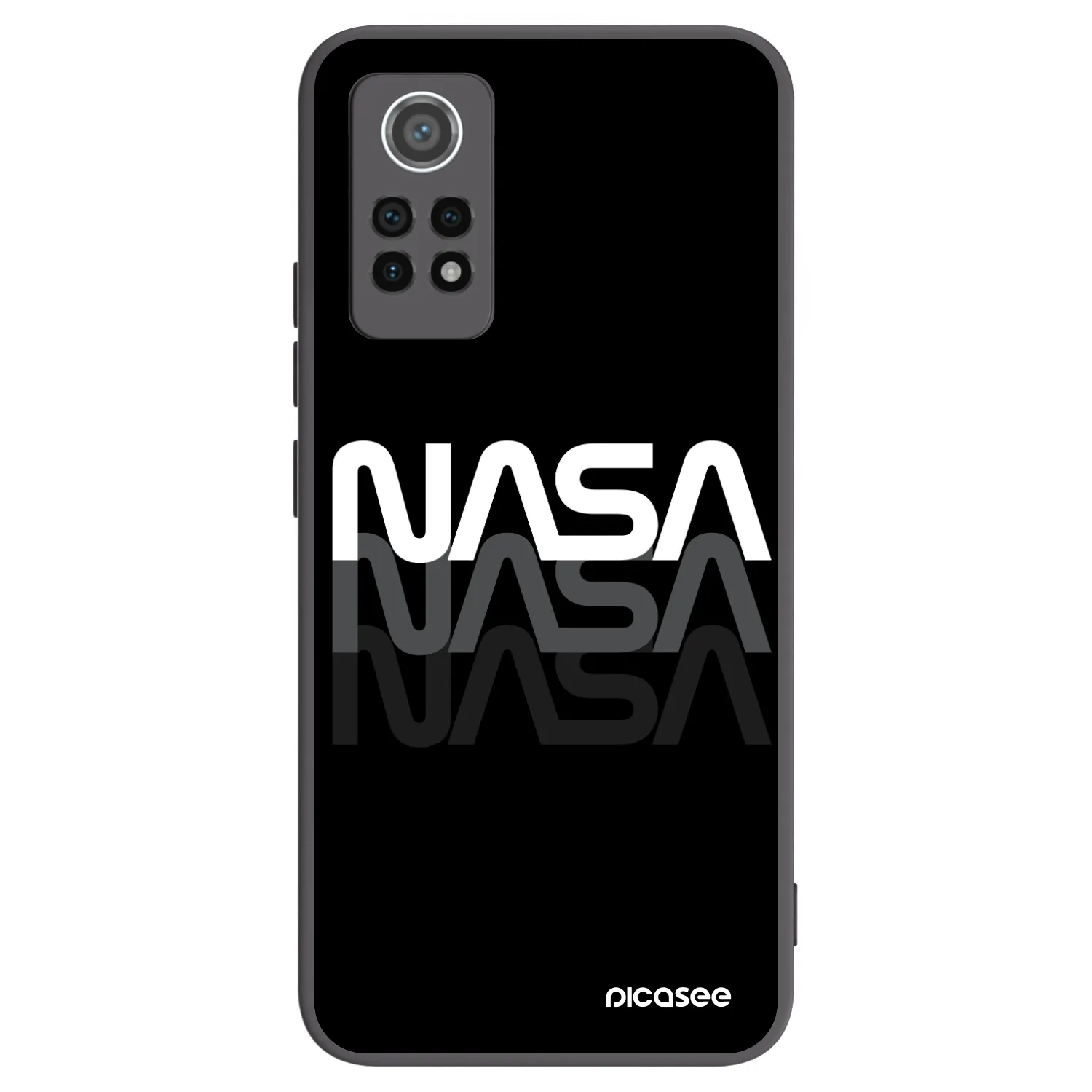 Picasee Xiaomi Redmi Note 12 Pro 4G Hülle - Schwarzes Silikon - NASA Triple