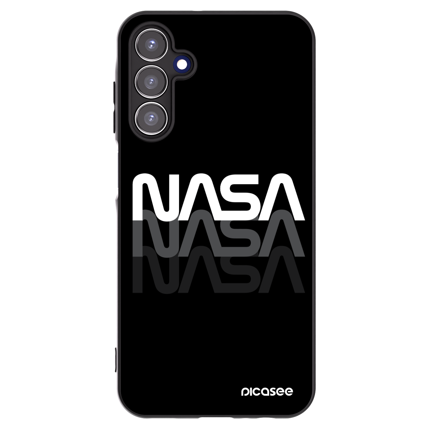 Picasee Samsung Galaxy A15 A155F 4G Hülle - Schwarzes Silikon - NASA Triple