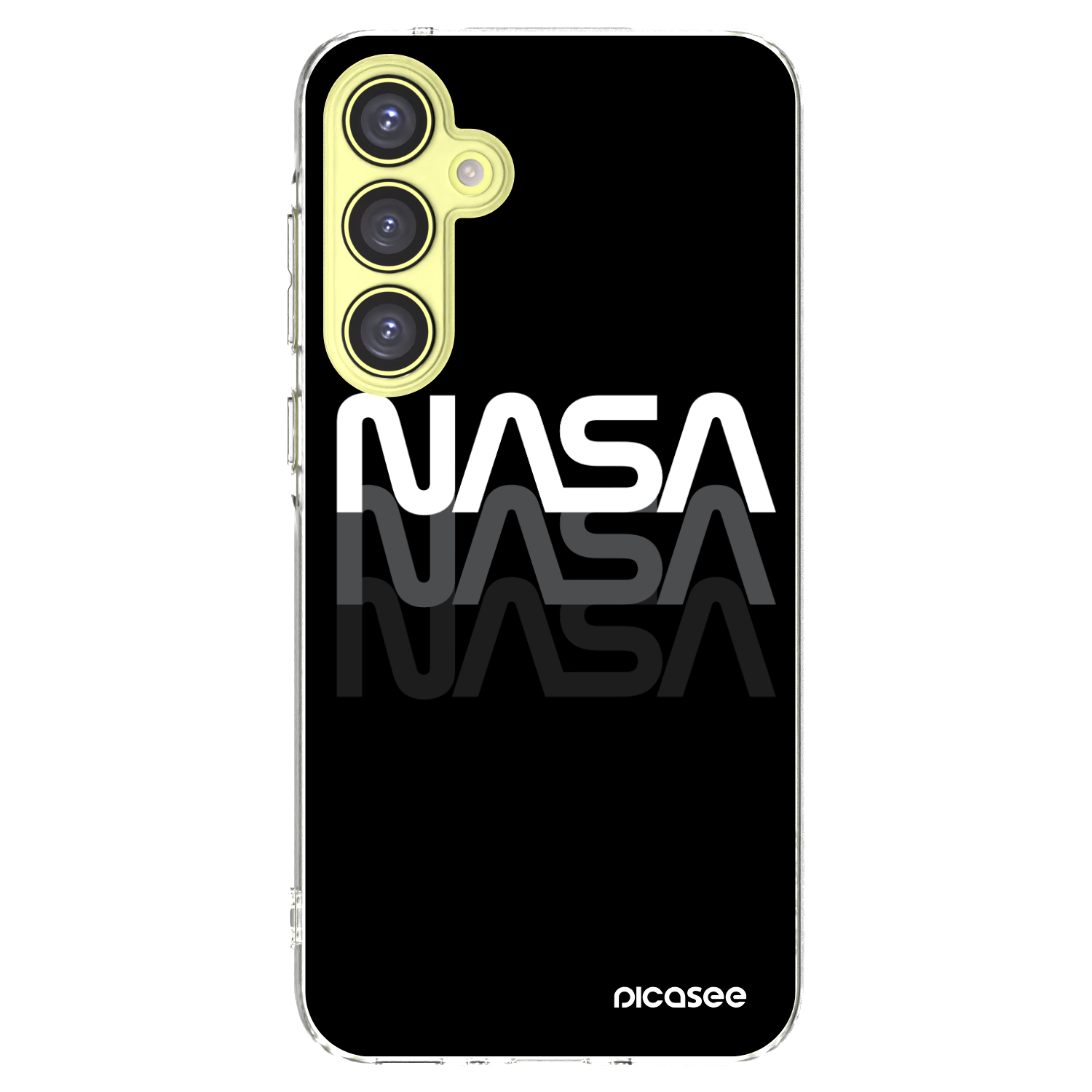 Picasee Samsung Galaxy A35 5G A356B Hülle - Transparentes Silikon - NASA Triple