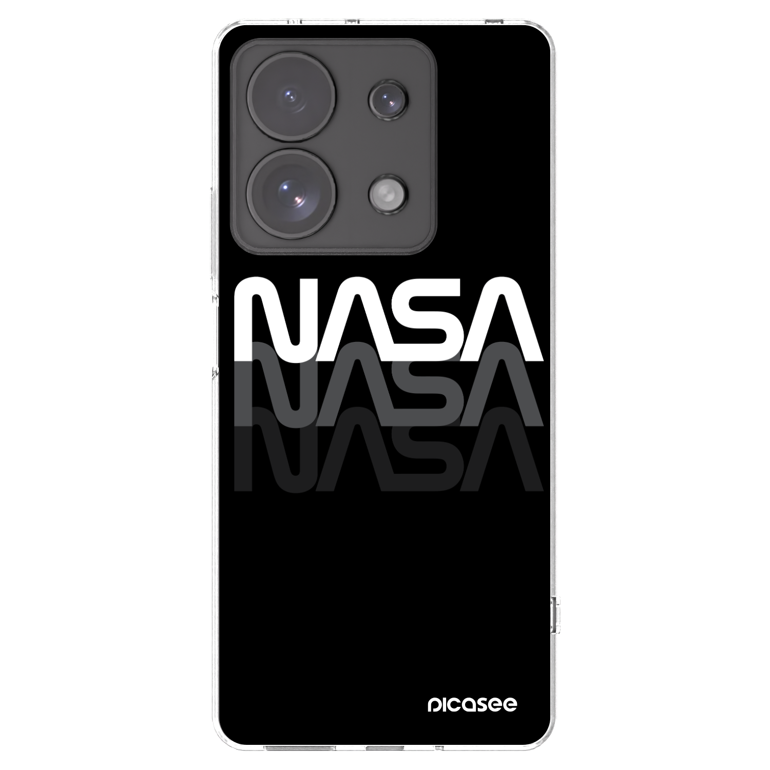 Picasee Xiaomi Redmi Note 13 Pro 4G Hülle - Transparentes Silikon - NASA Triple