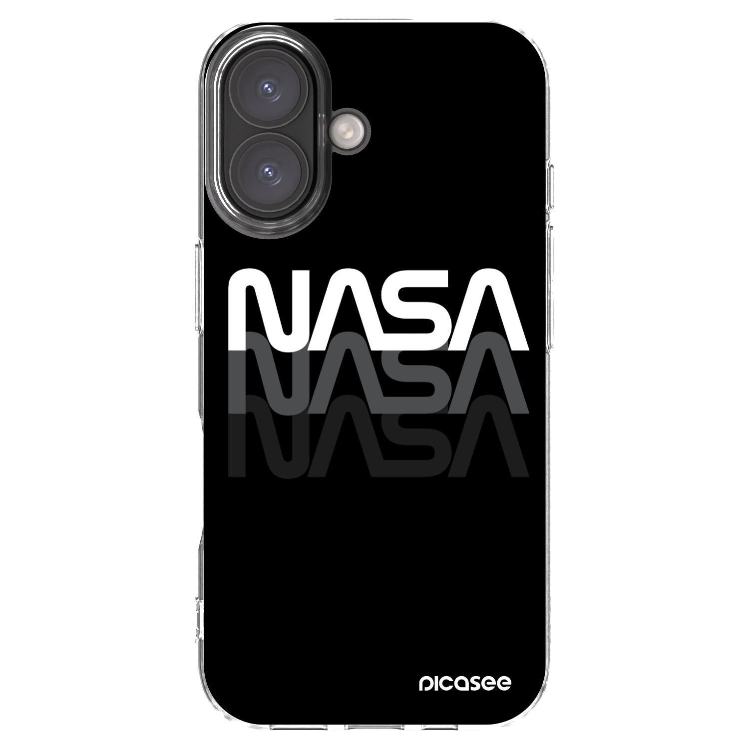 Picasee Apple iPhone 16 Hülle - Transparentes Silikon - NASA Triple