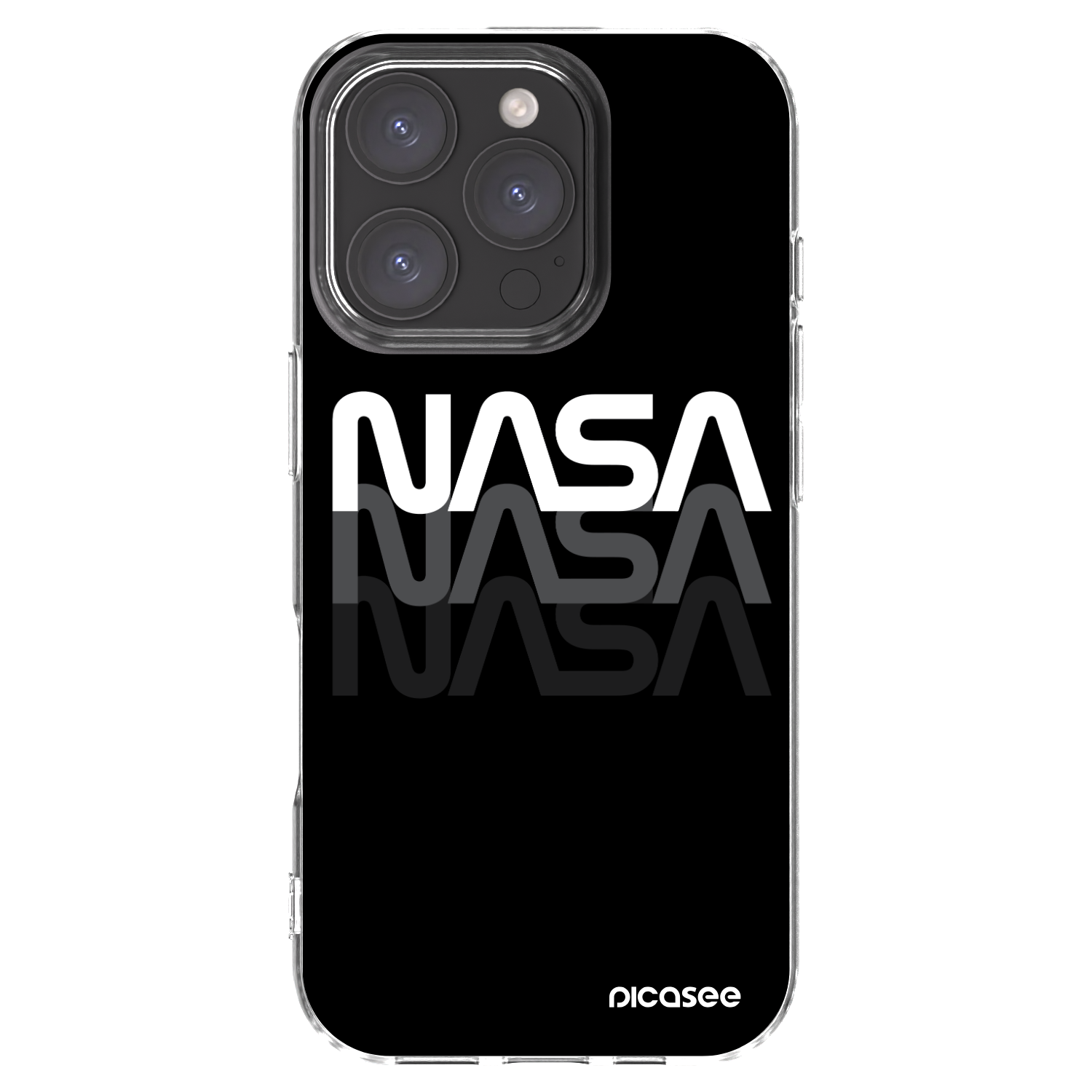 Picasee Apple iPhone 16 Pro Hülle - Transparentes Silikon - NASA Triple