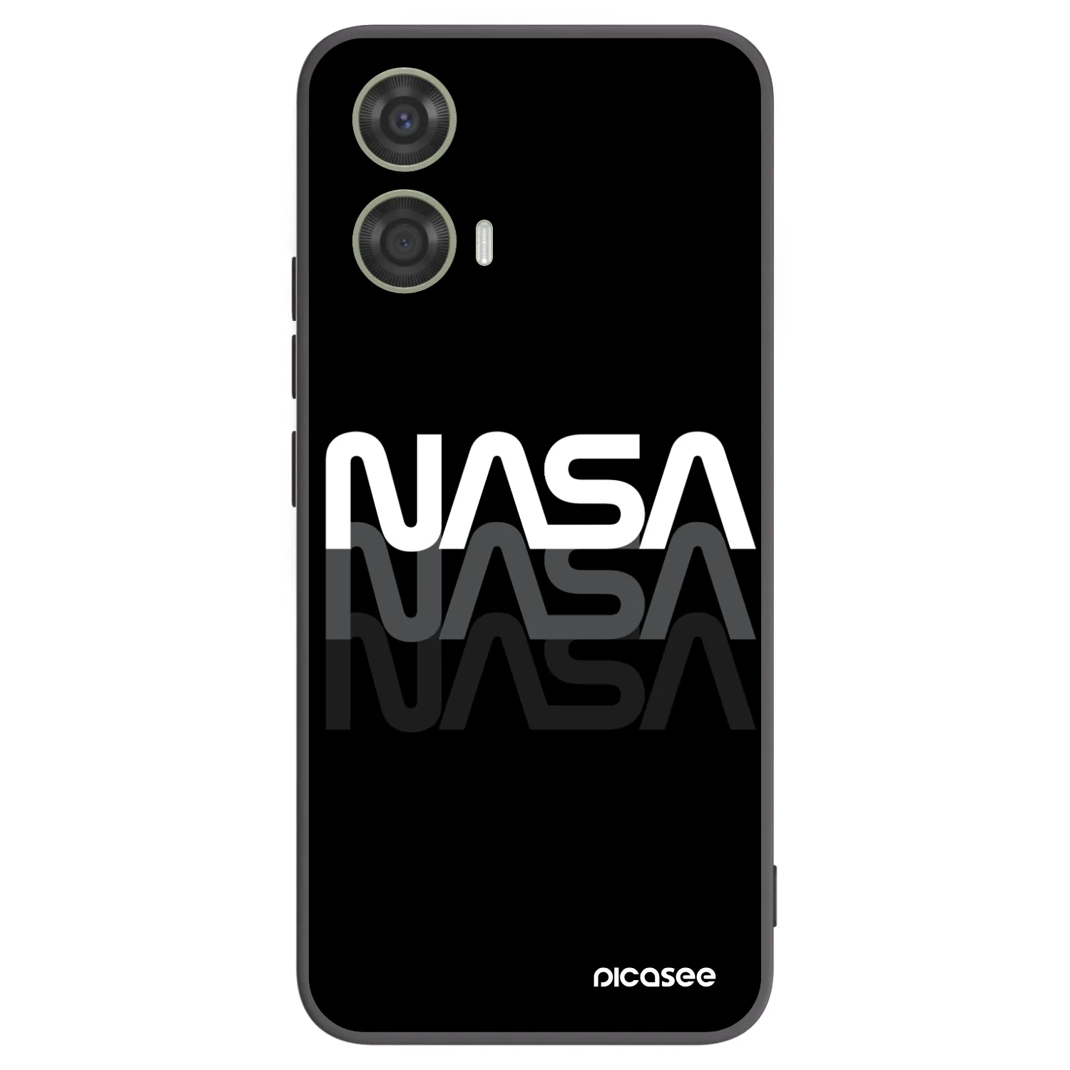 Picasee Motorola Moto G24 Hülle - Schwarzes Silikon - NASA Triple