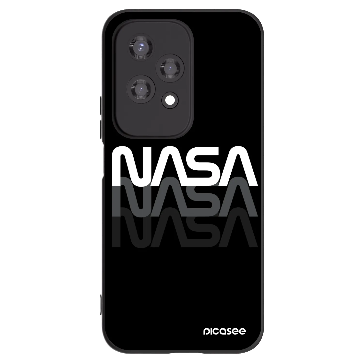 Picasee Honor 200 Lite Hülle - Schwarzes Silikon - NASA Triple