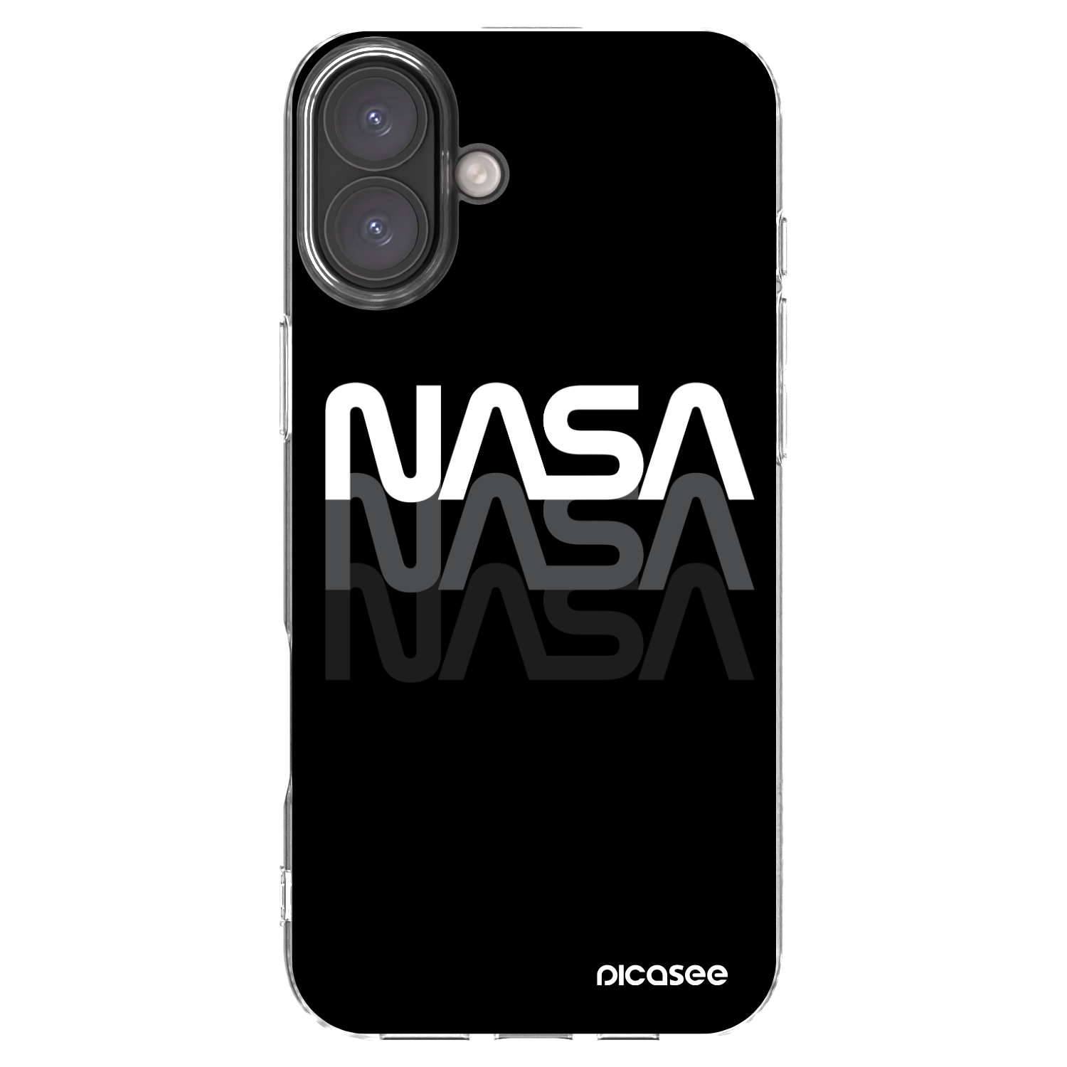 Picasee Apple iPhone 16 Plus Hülle - Transparentes Silikon - NASA Triple
