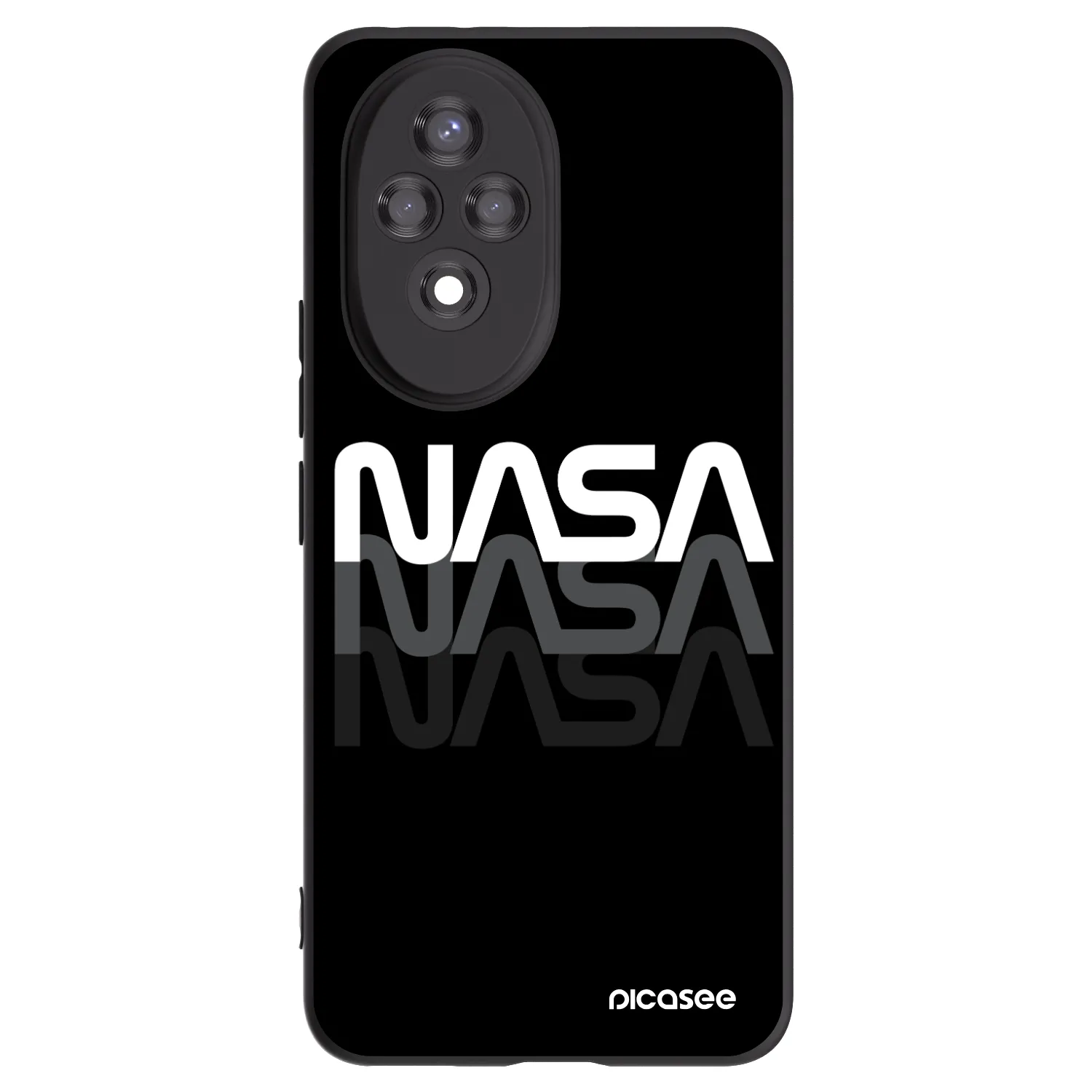 Picasee Honor 200 Pro 5G Hülle - Schwarzes Silikon - NASA Triple