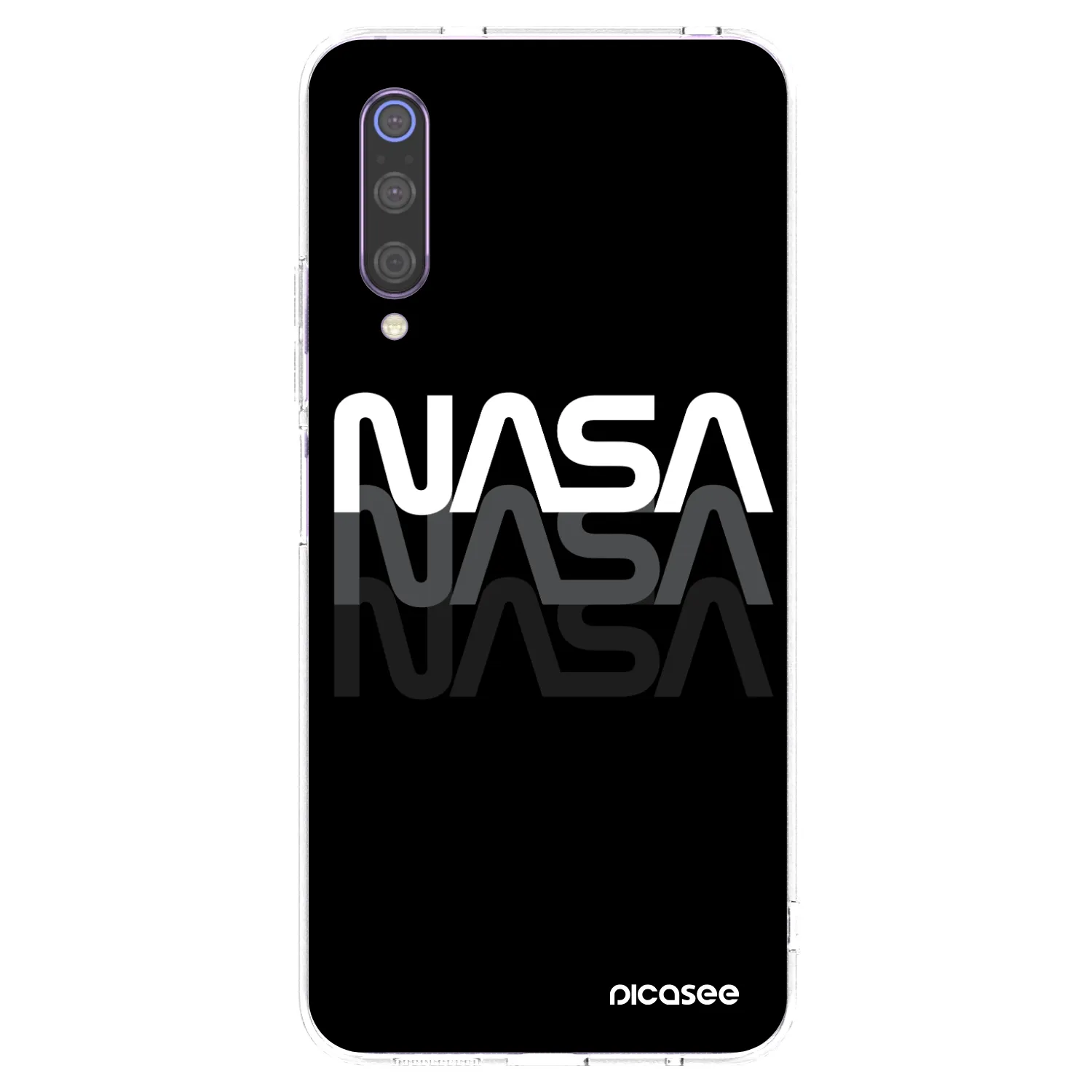 Picasee Xiaomi Mi 9 Hülle - Transparentes Silikon - NASA Triple