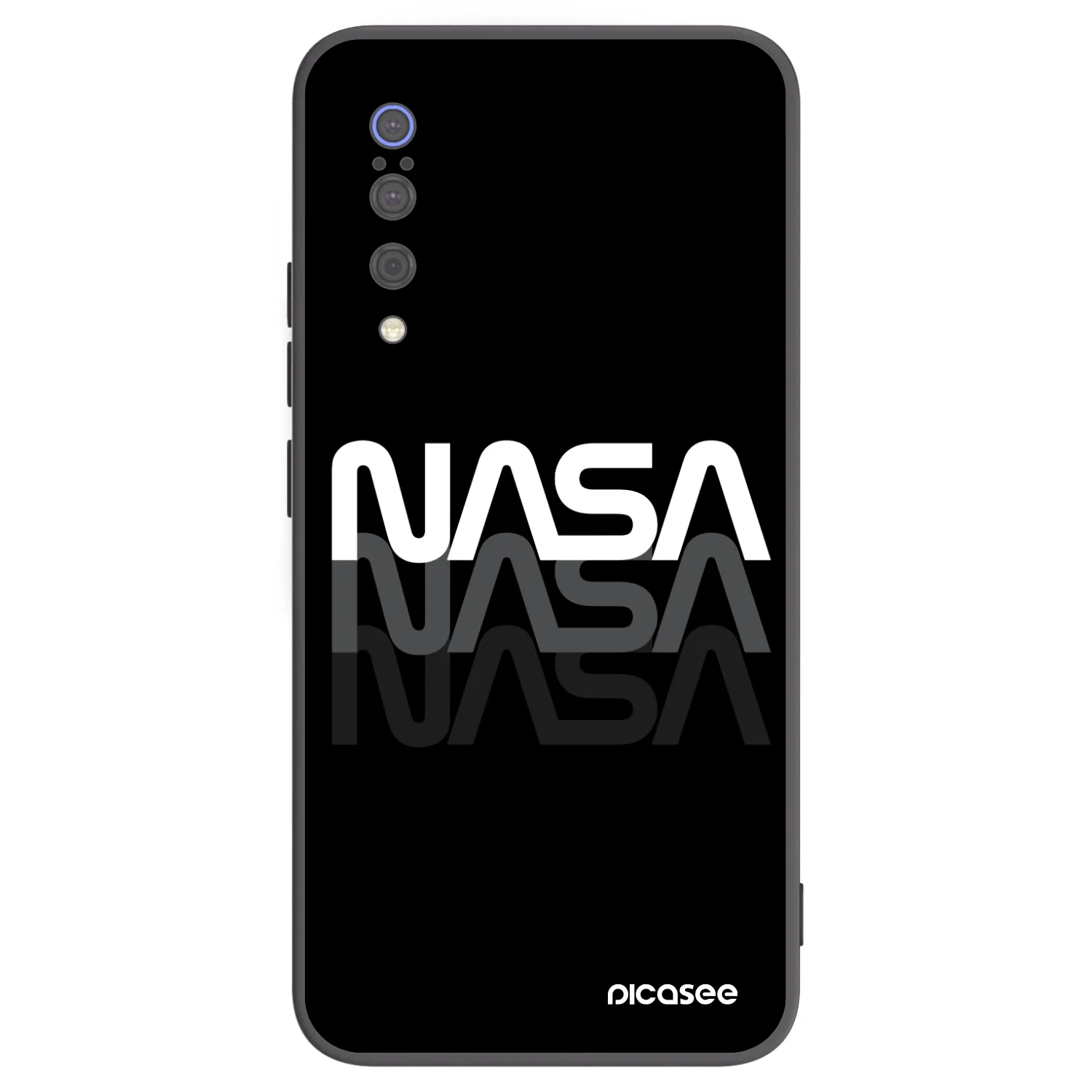 Picasee Xiaomi Mi 9 Hülle - Schwarzes Silikon - NASA Triple