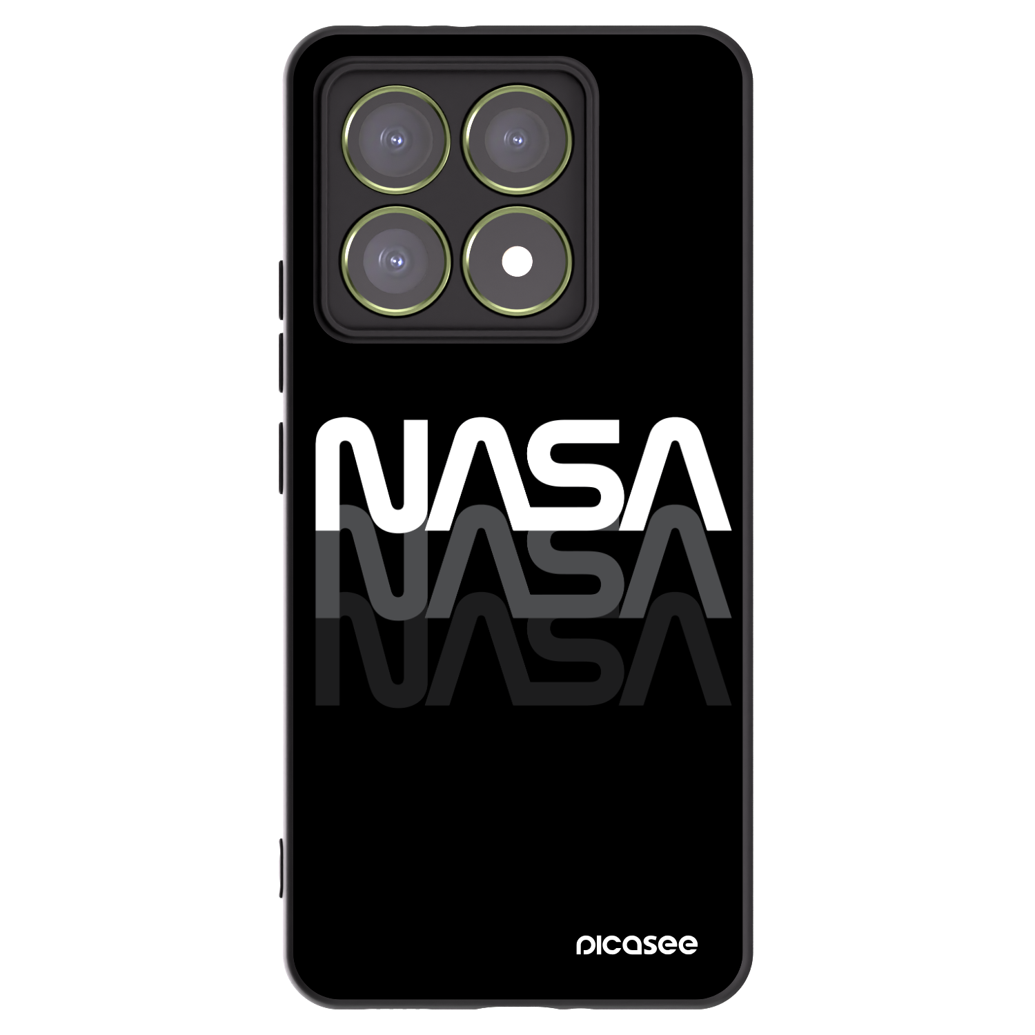 Picasee Xiaomi 14T Hülle - Schwarzes Silikon - NASA Triple
