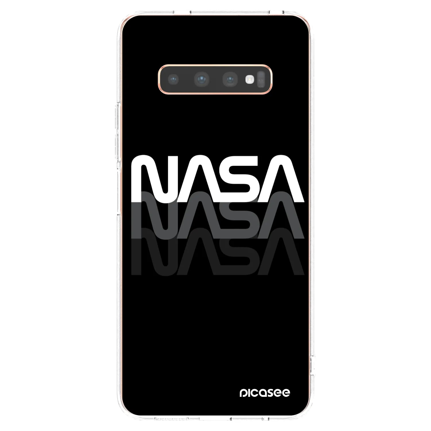 Picasee Samsung Galaxy S10 Plus G975 Hülle - Transparentes Silikon - NASA Triple
