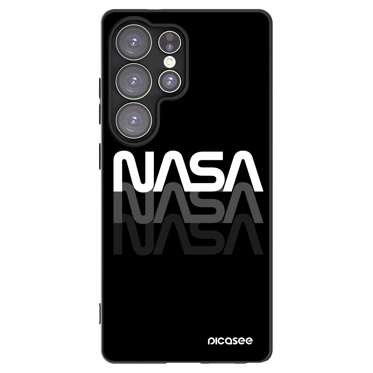 Picasee Samsung Galaxy S25 Ultra 5G Hülle - Schwarzes Silikon - NASA Triple