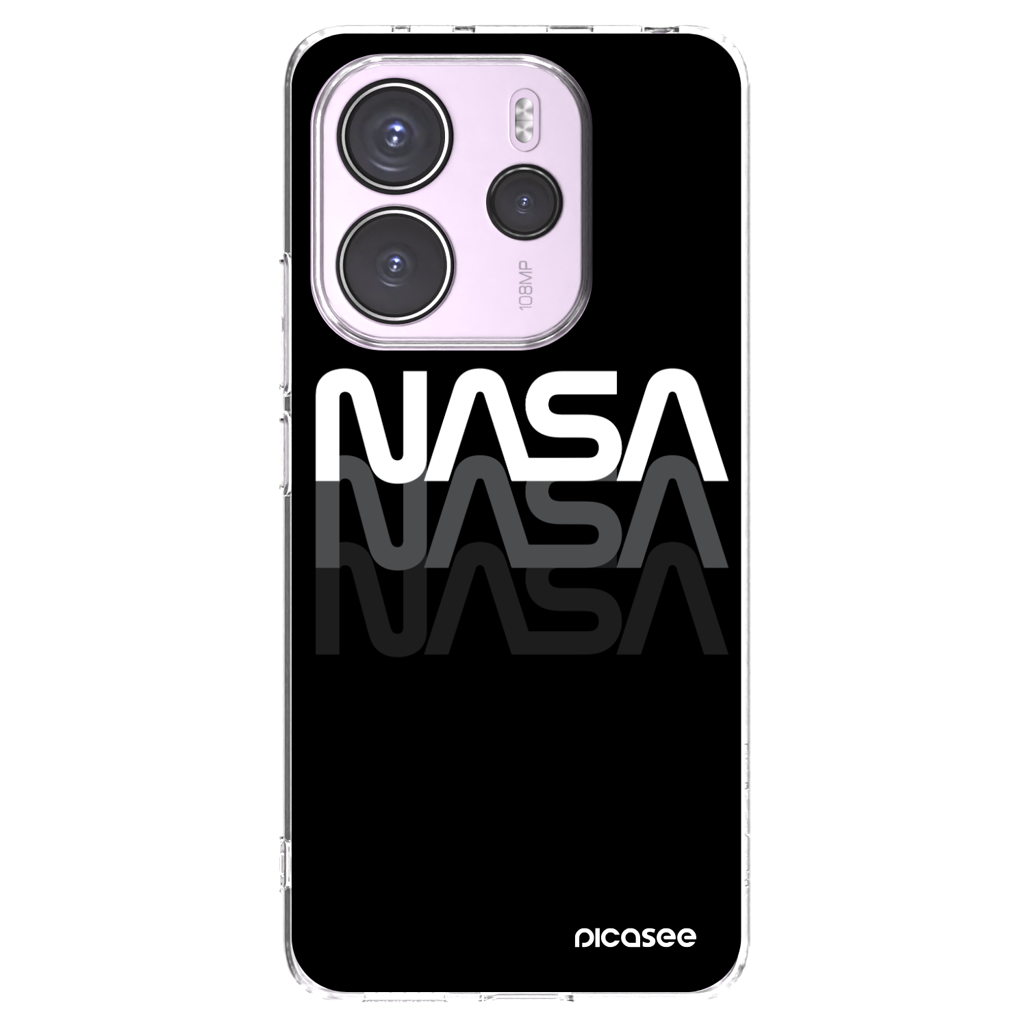 Picasee Xiaomi Redmi Note 14 4G Hülle - Transparentes Silikon - NASA Triple