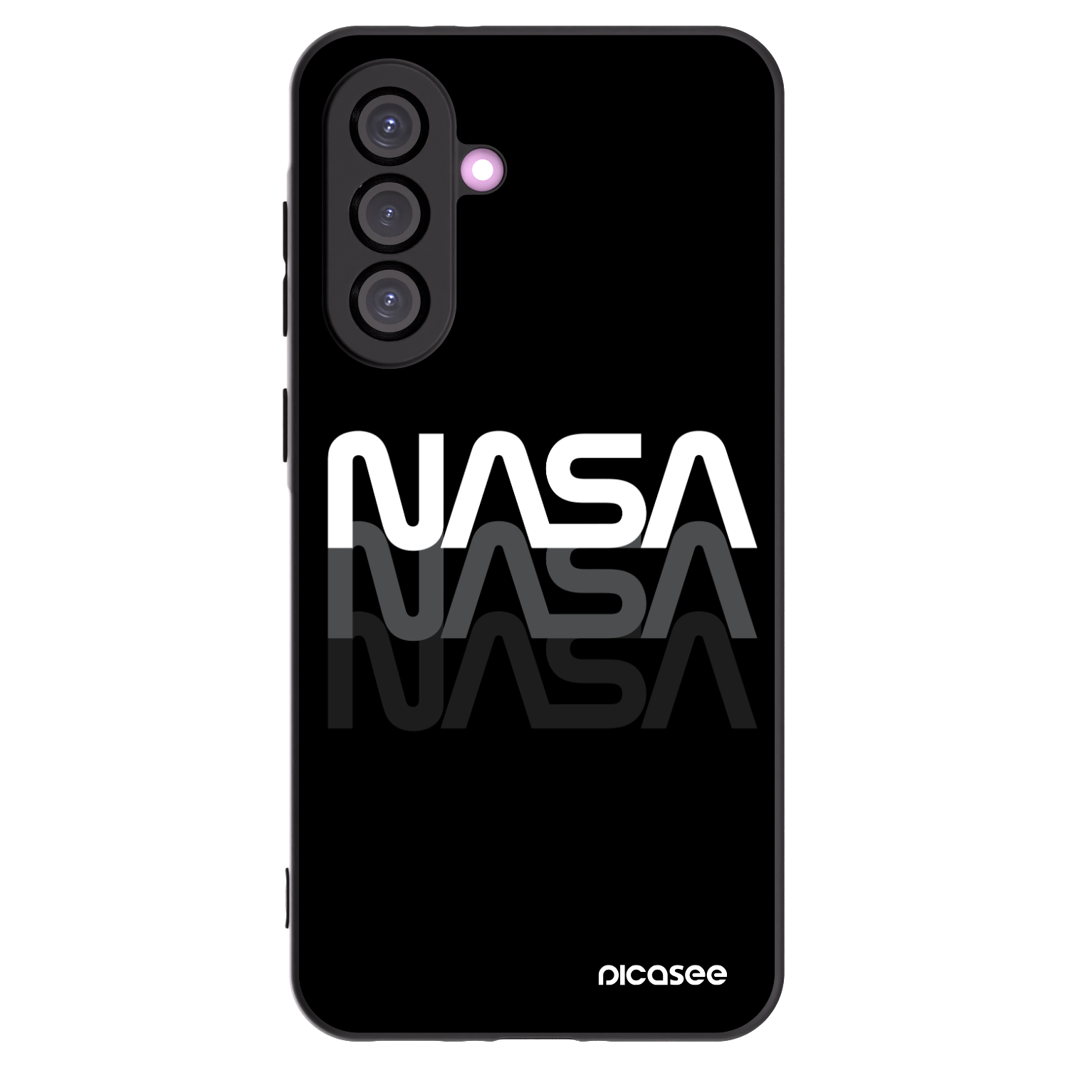 Picasee Samsung Galaxy A36 5G Hülle - Schwarzes Silikon - NASA Triple