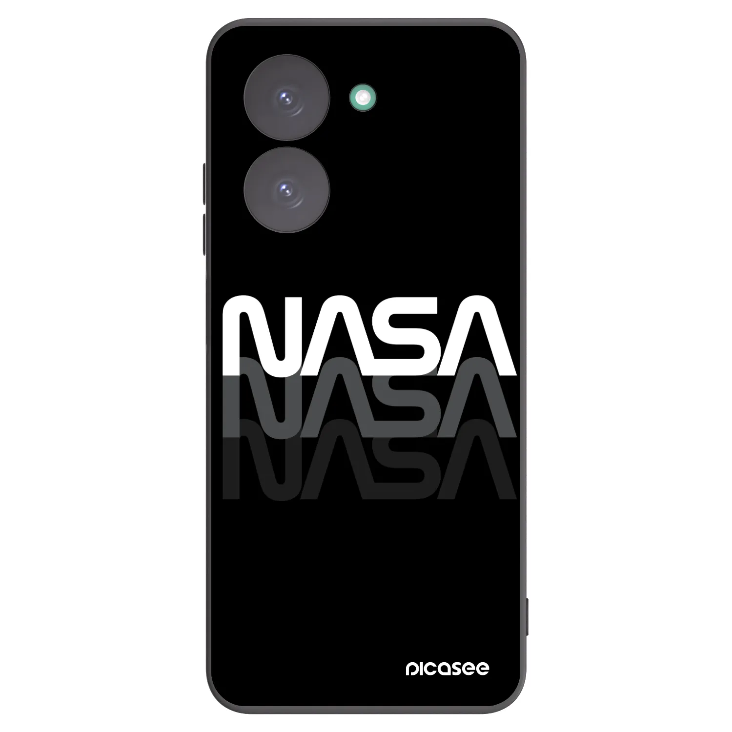 Picasee Xiaomi Redmi A5 Hülle - Schwarzes Silikon - NASA Triple