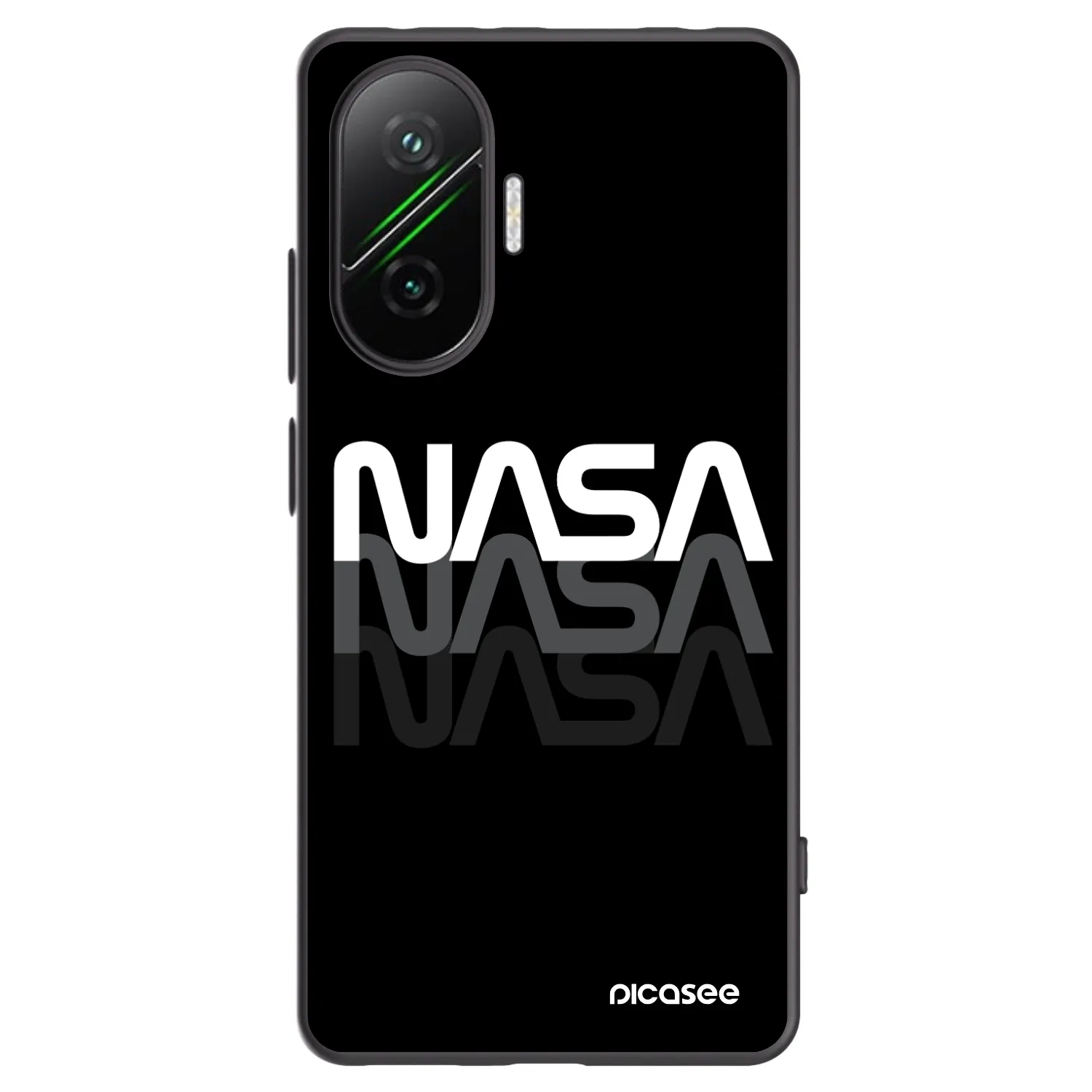 Picasee Xiaomi Poco F7 Pro 5G Hülle - Schwarzes Silikon - NASA Triple